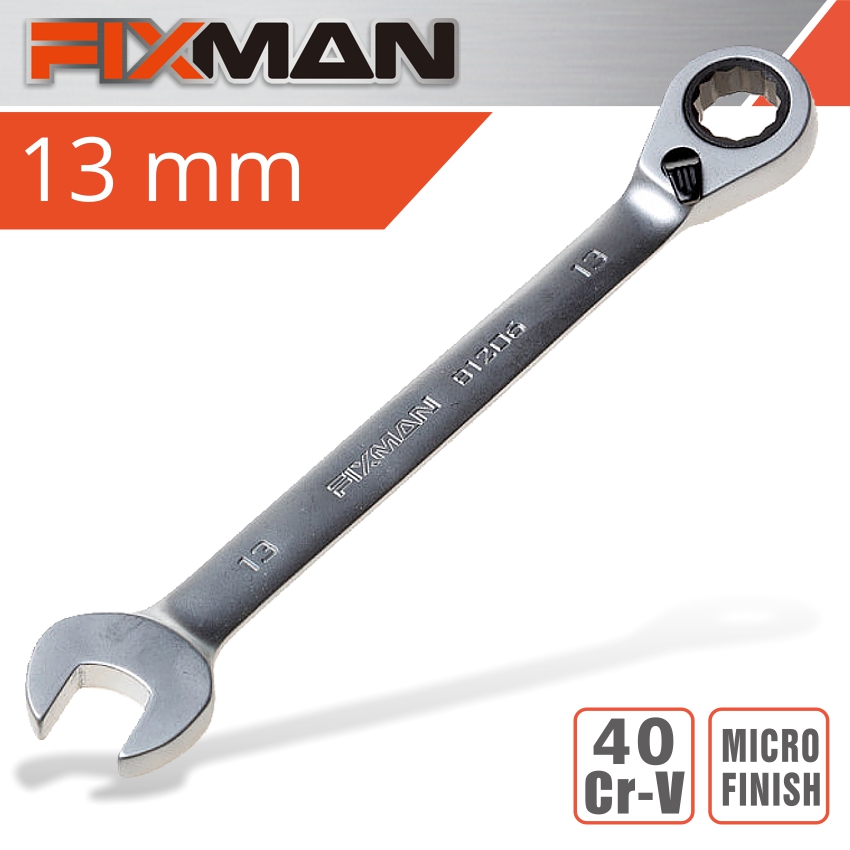 Fixman Reversible Combination Ratcheting Wrench 13mm