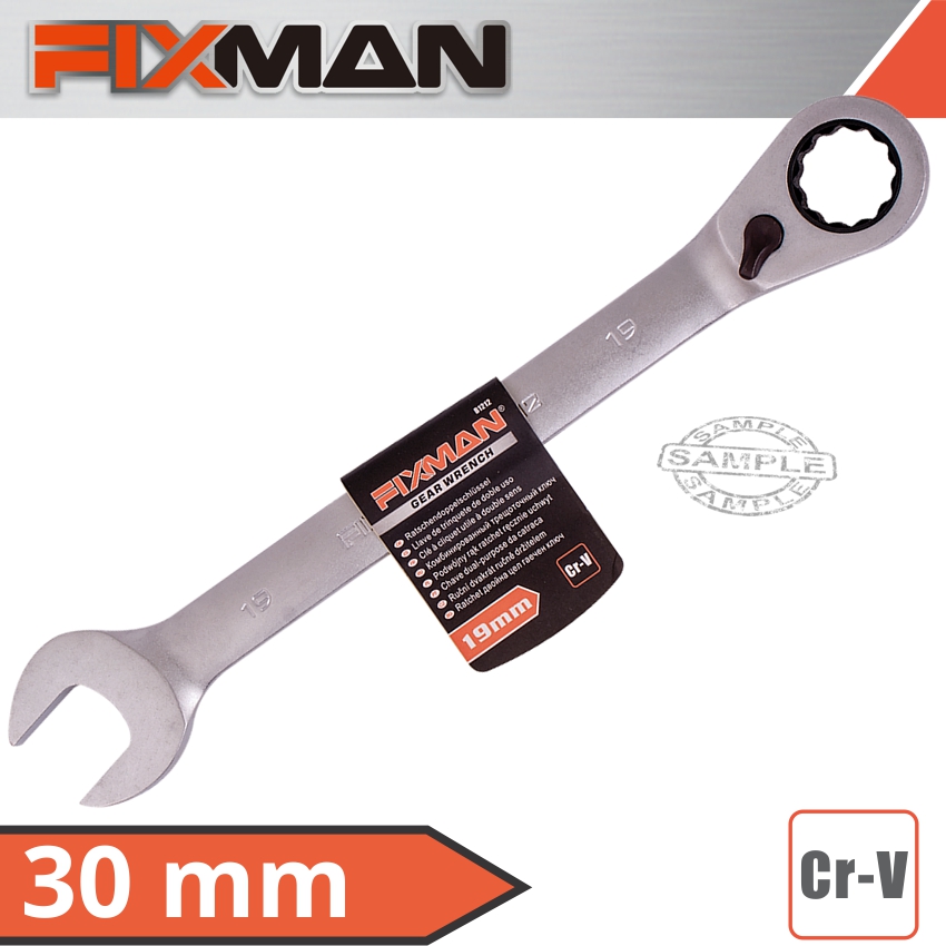 Fixman Reversible Combination Ratcheting Wrench 30mm