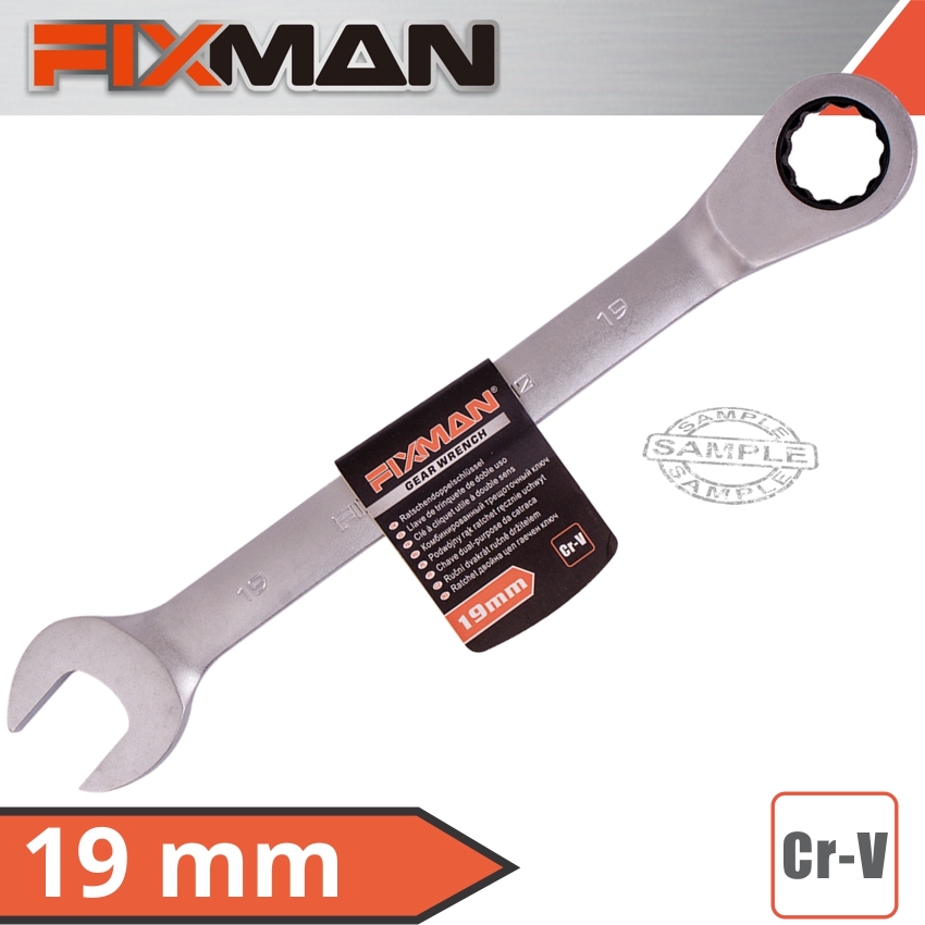 Fixman Combination Ratcheting Wrench 19mm