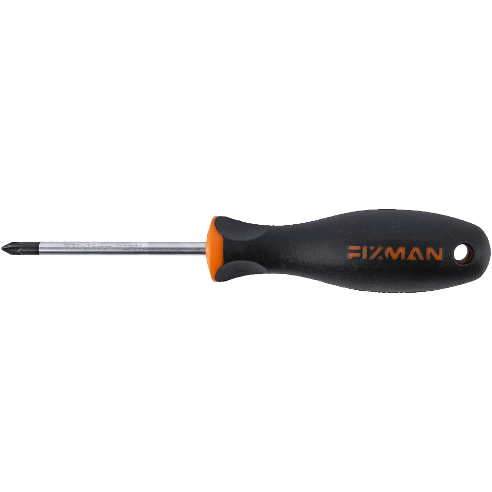 Fixman S/driver Pozi Pz1 5x75mm Crv With Ergonomic Handle