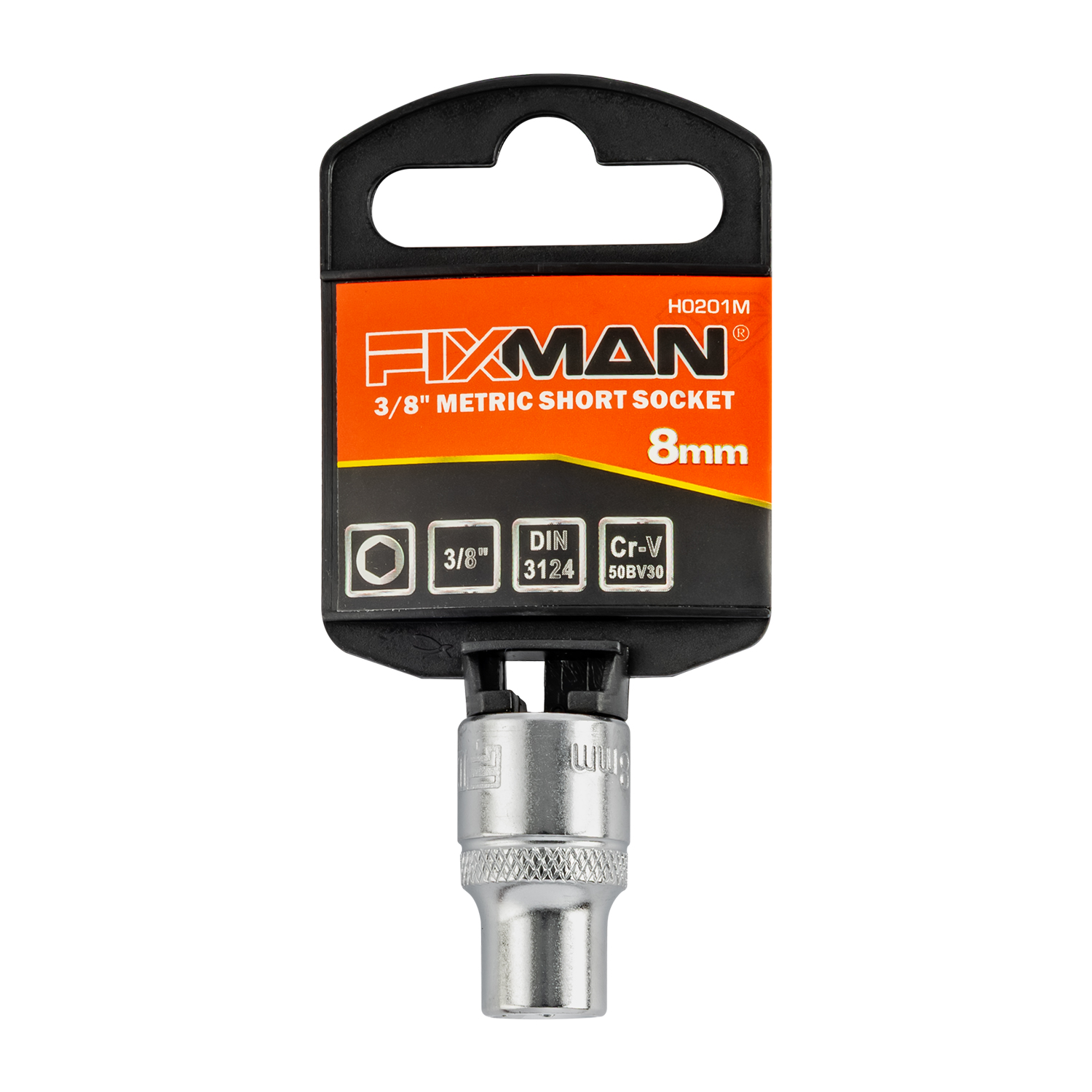 Fixman 3/8 Inch Drive Metric Short Socket 8mm