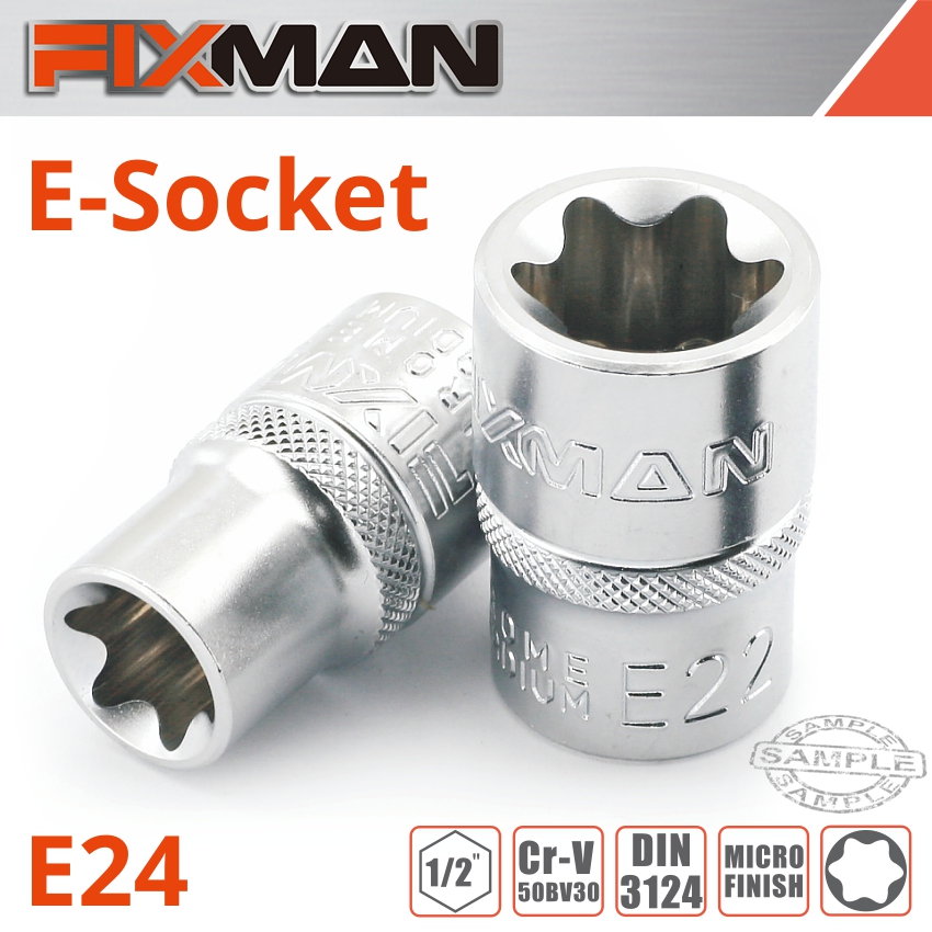 Fixman 1/2' Drive E-socket 6 Point E24