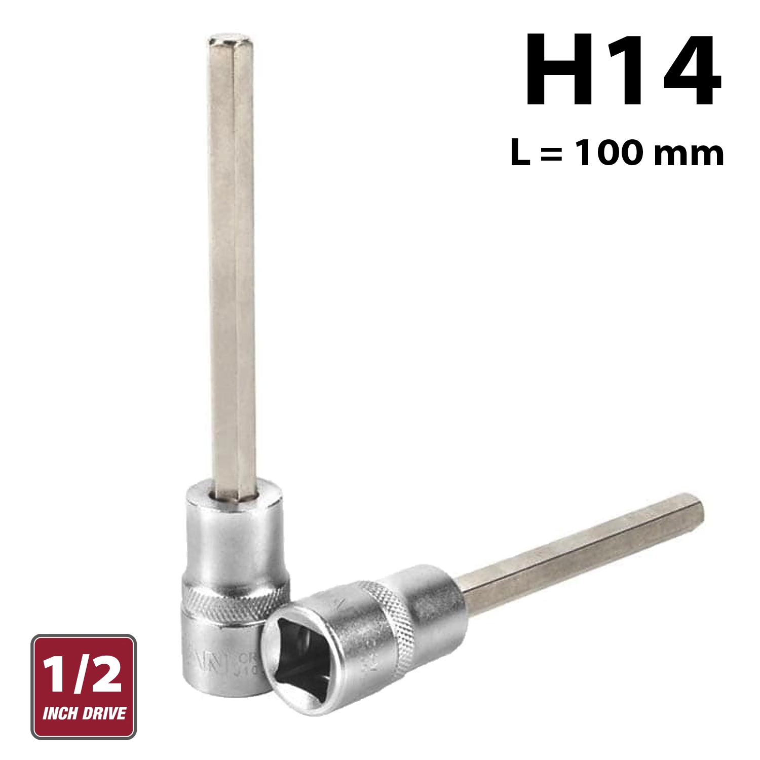 Fixman 1/2' Dr.14 X 100mm Hex Allen Bit Socket H14