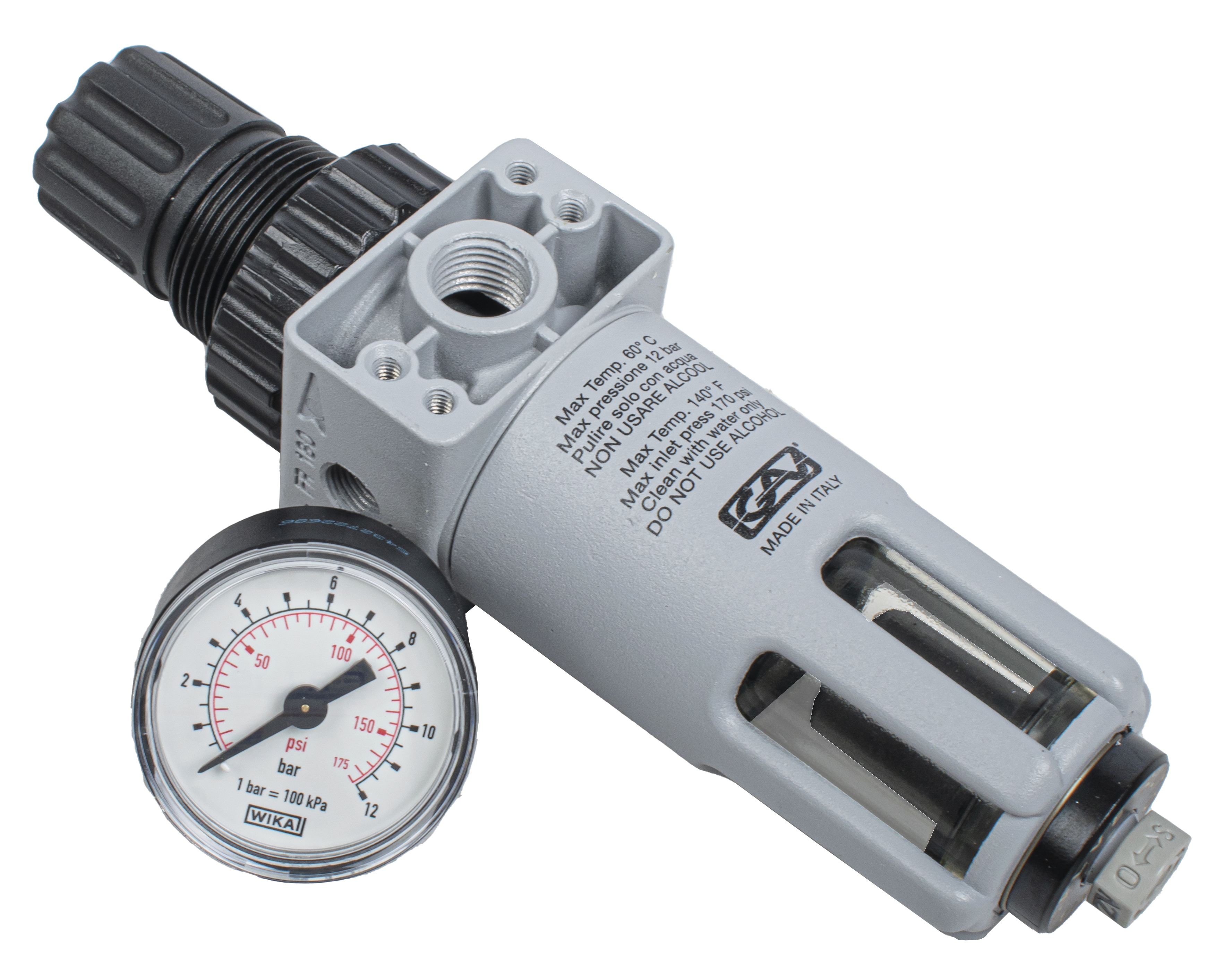 Filter/regulator 1/4' In Line With Auto Drain