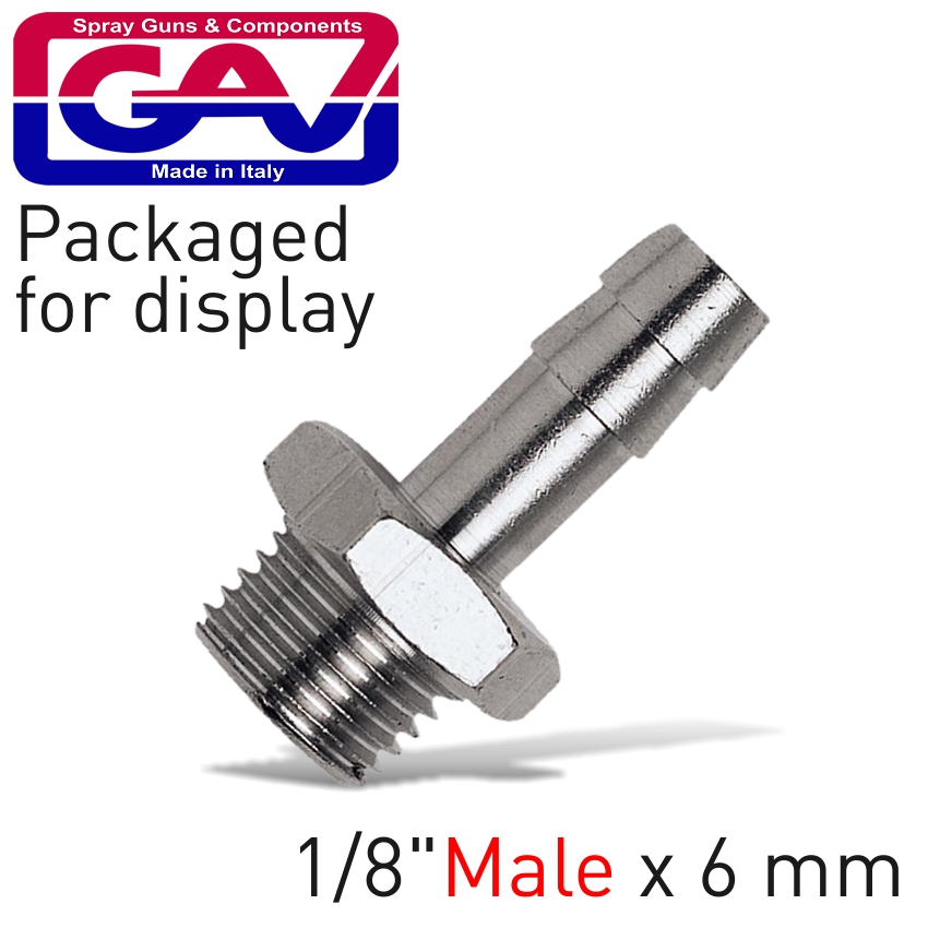 Hose Adaptor 1/8'm X 6mm 1cd