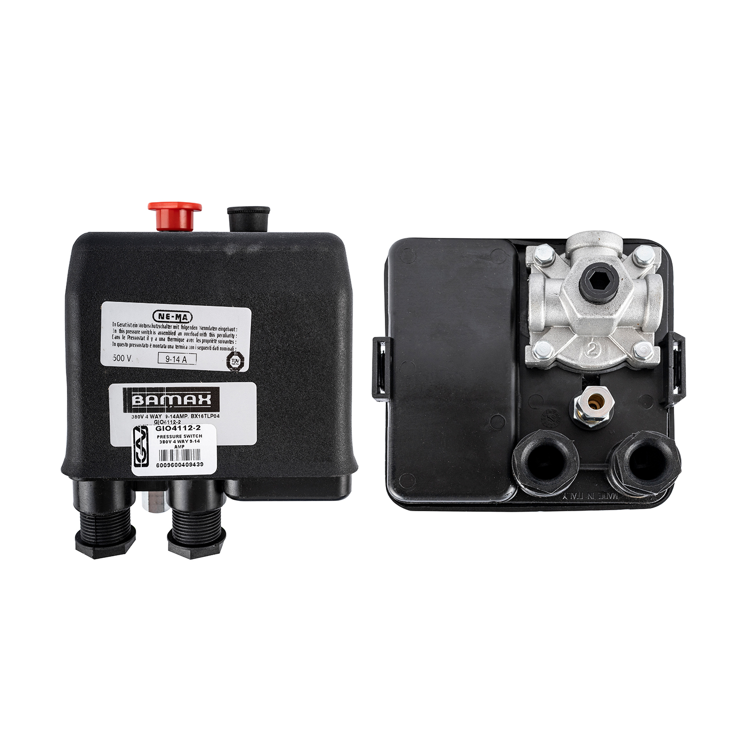 Pressure Switch 380v 4 Way 9-14 Amp