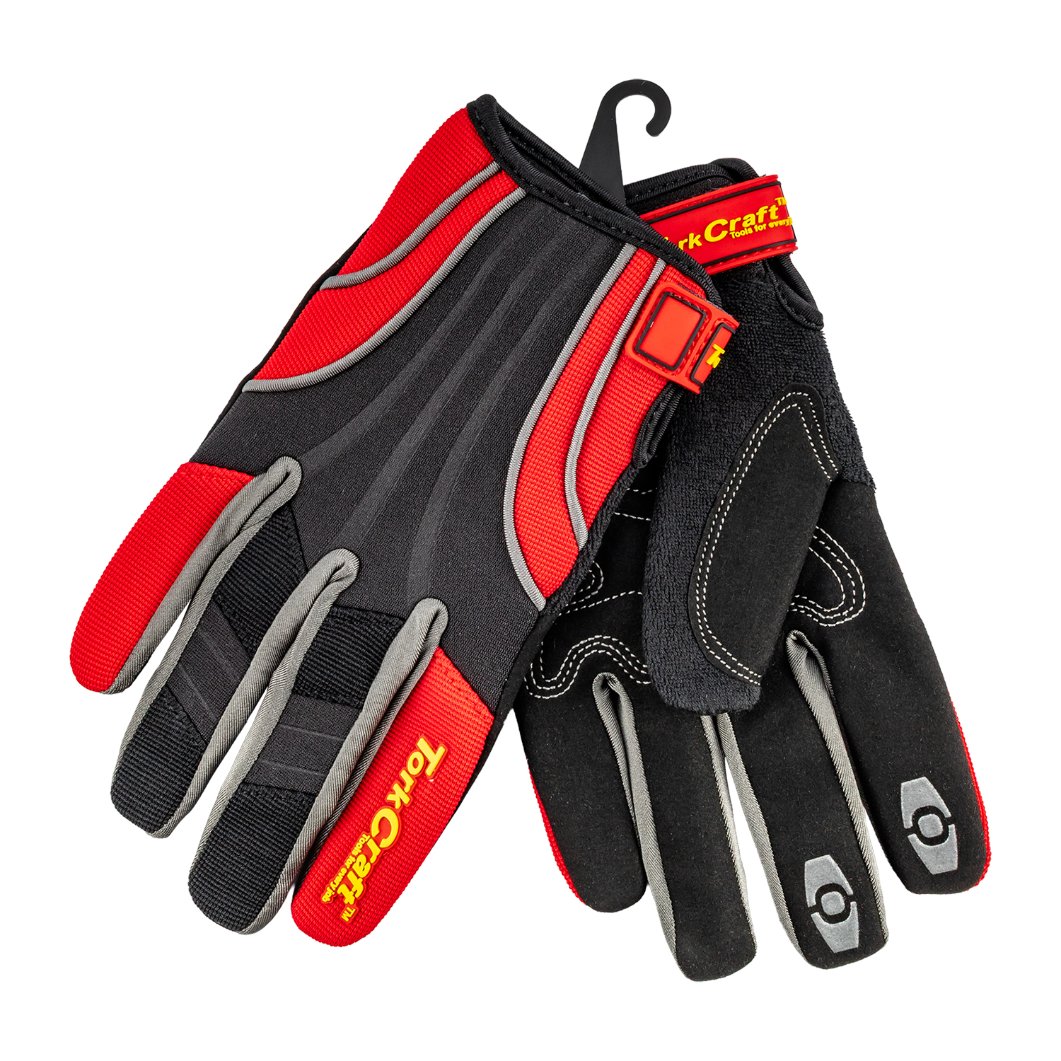 Mechanics Glove X Large Synthetic Leather Reinforced Palm Spandex Red