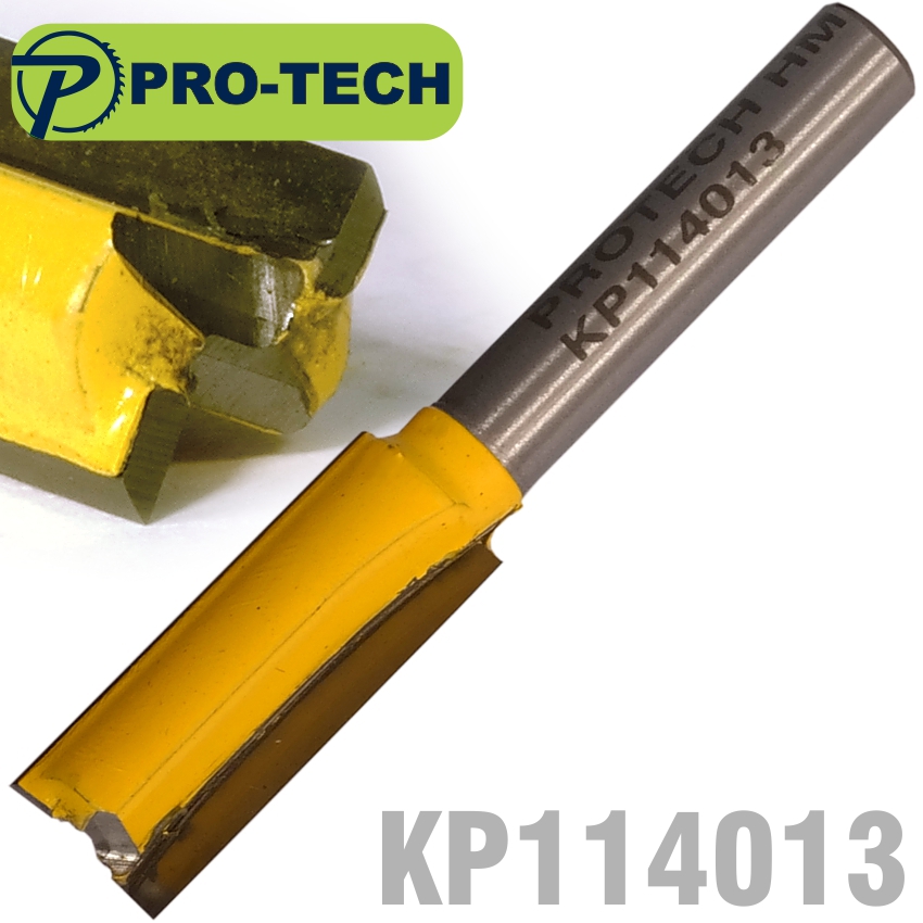 Straight Bit 3/8'(9.5mm) X 1'(25.4mm) Cut 2 Flute W/bottom Cut 1/4' Sh