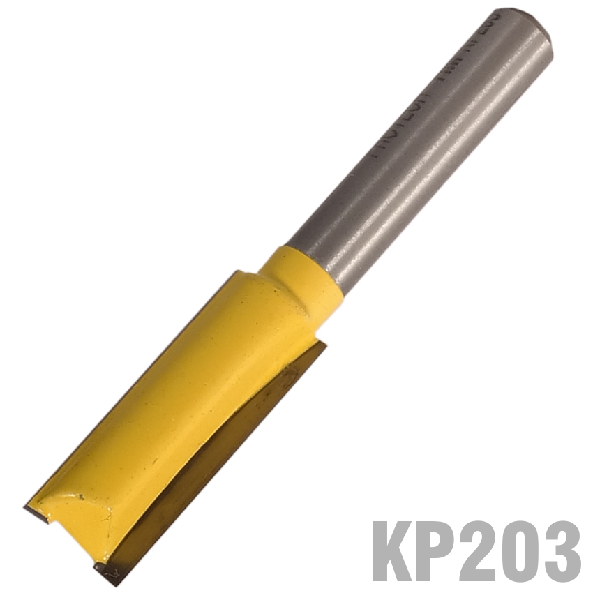 Straight Bit 3/8' (9.5mm) X 1'(25.4mm) Two Flute 1/4' Shank