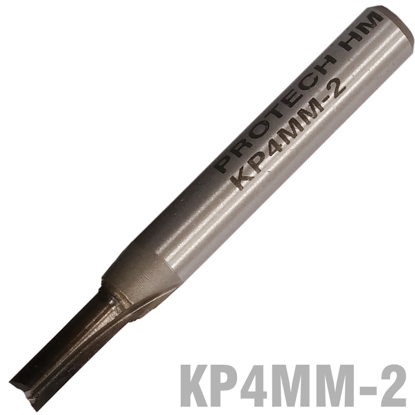 Straightbit 4mm 2 Flute Solid Carb