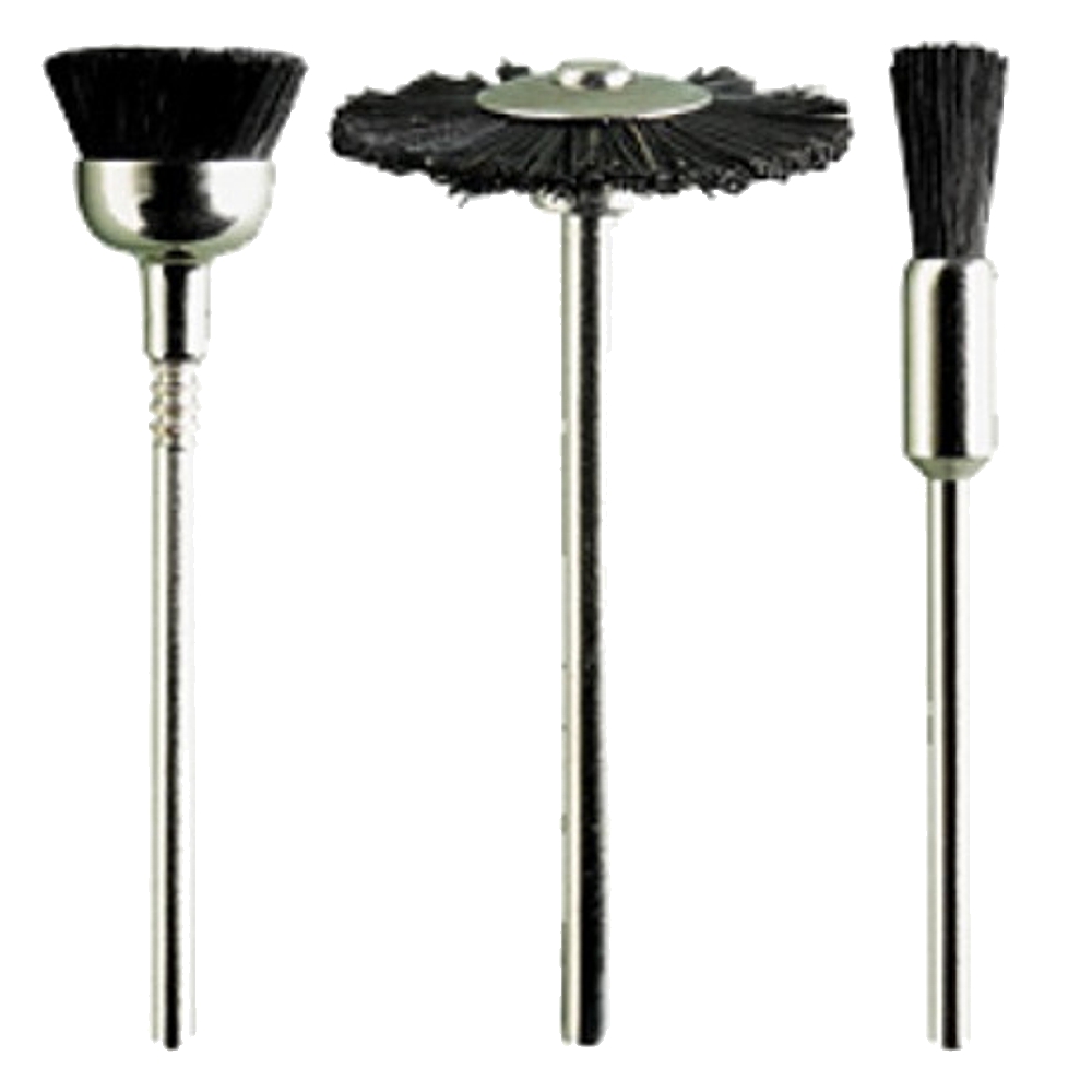 Assorted Black Bristle Brushes. 3pcs
