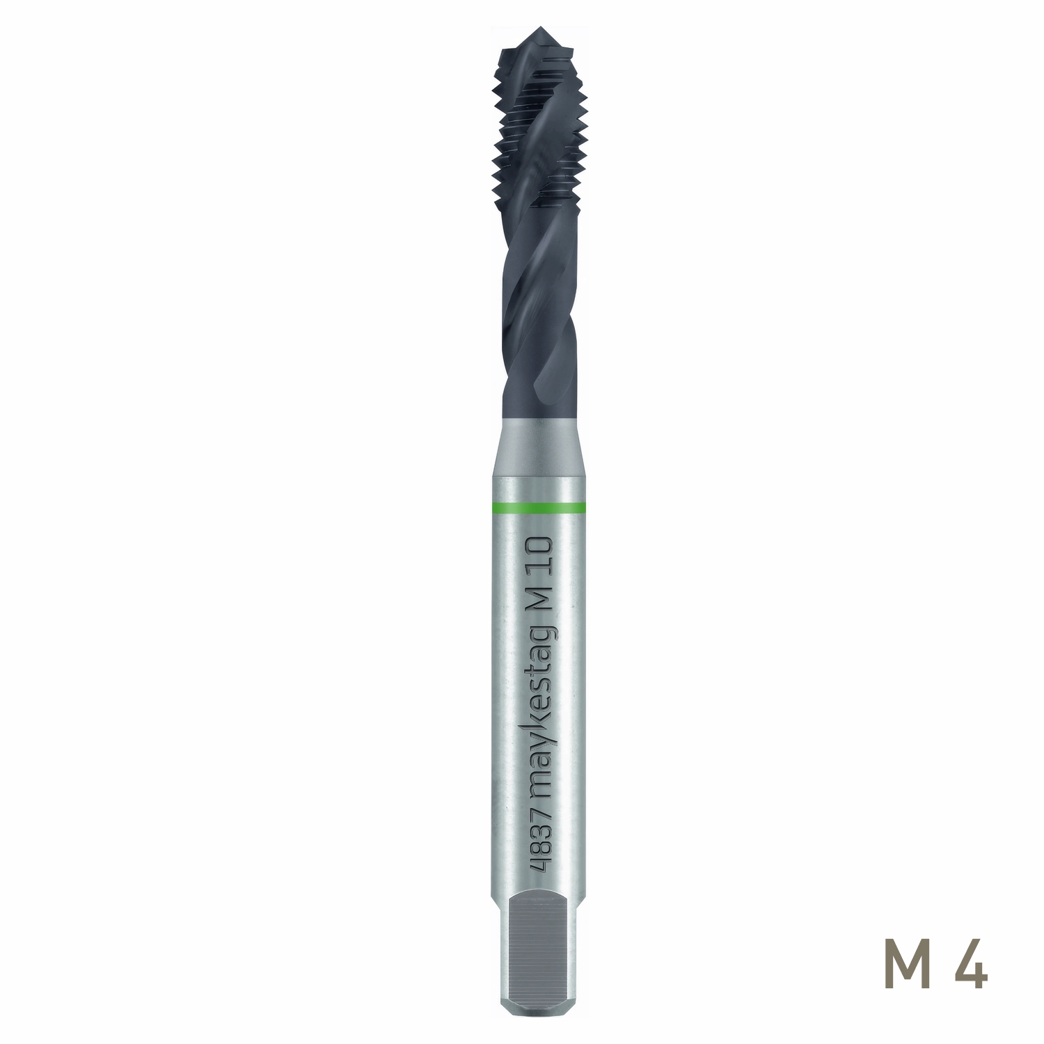 Maykestag HSS-Co5 Machine Tap M4 Spiral Fluted ALUNIT DIN 371/376