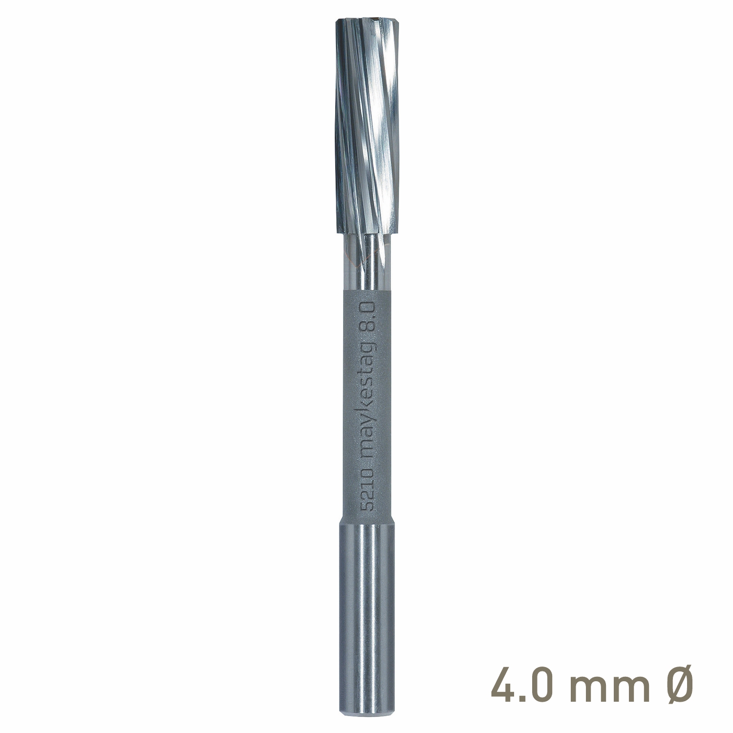 Maykestag Solid Carbide NC Machine Reamer 4mm Left Hand Spiral H7 Form B