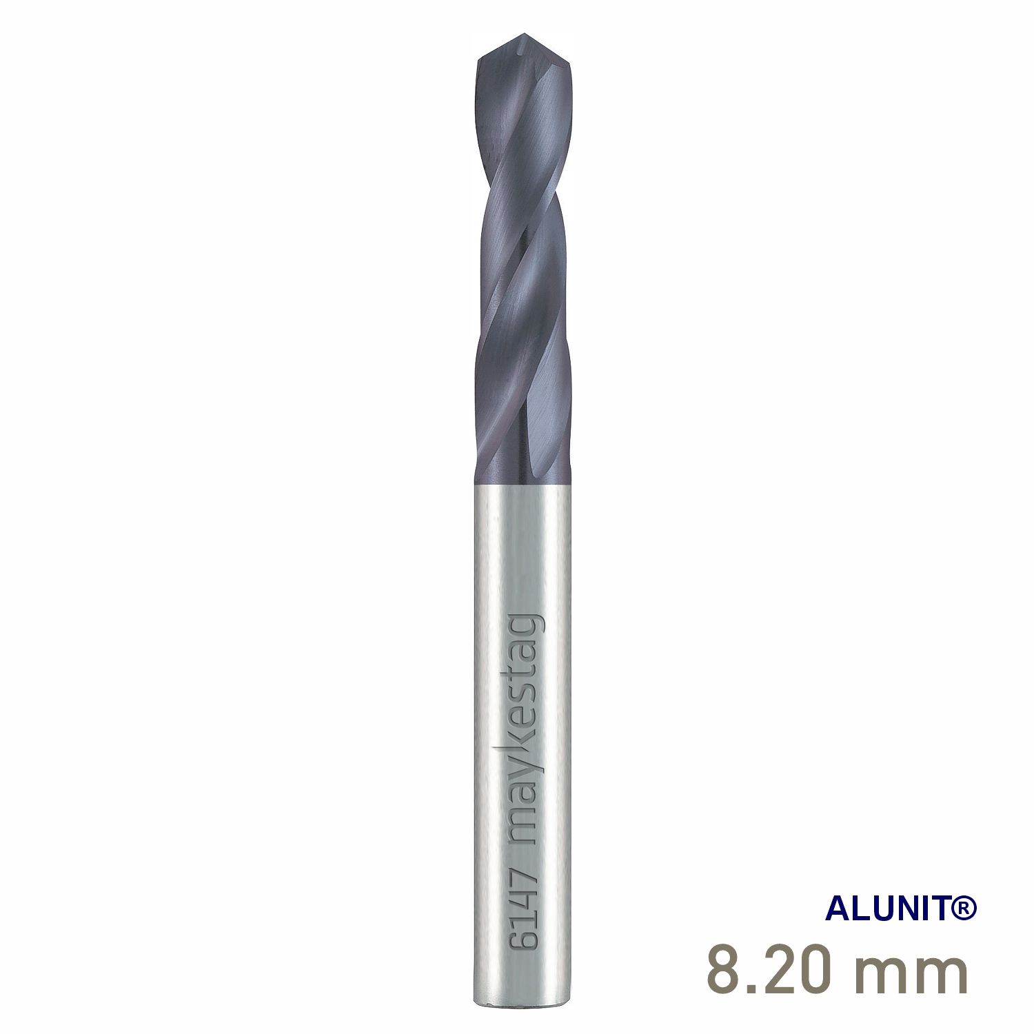 Maykestag Solid Carbide Stub Drill 8.2mm Short Series DIN 6539 ALUNIT
