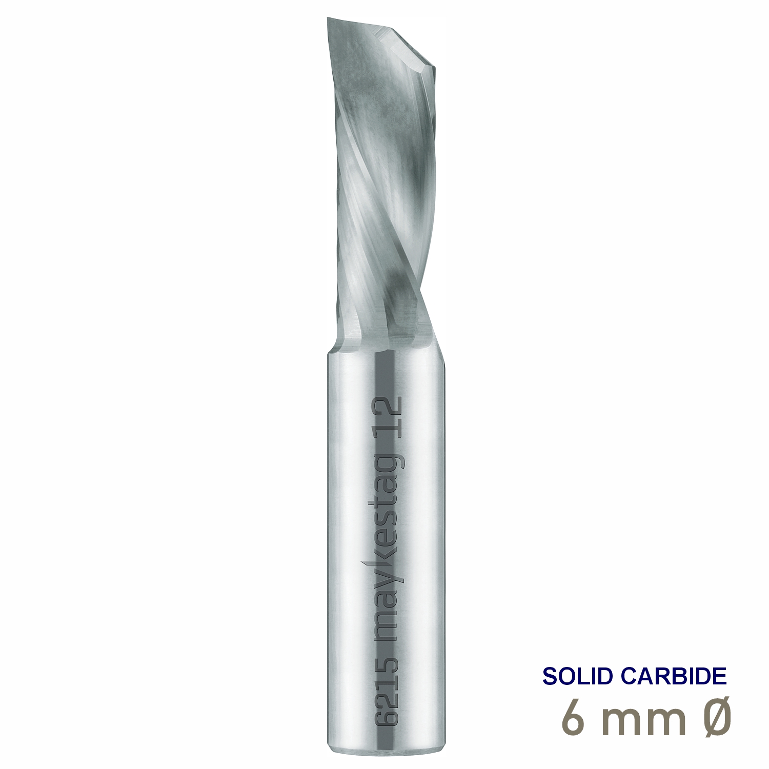 Maykestag Solid Carbide 1-Flute End Mill Aluminium & Plastics 6.00mm Type W Left-Hand Spiral