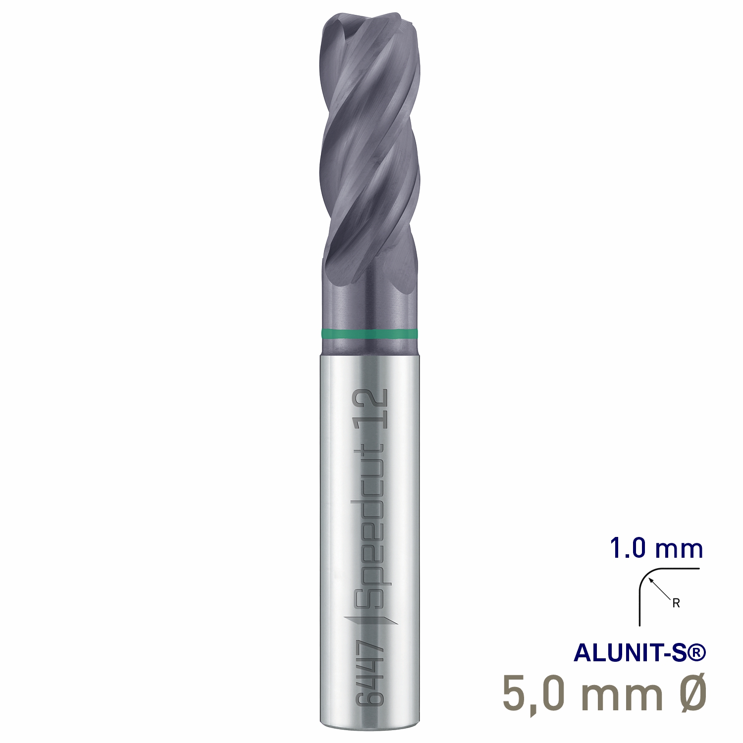 Maykestag Solid Carbide Corner Radius End Mill 5mm R1 Speedcut Universal ALUNIT-S