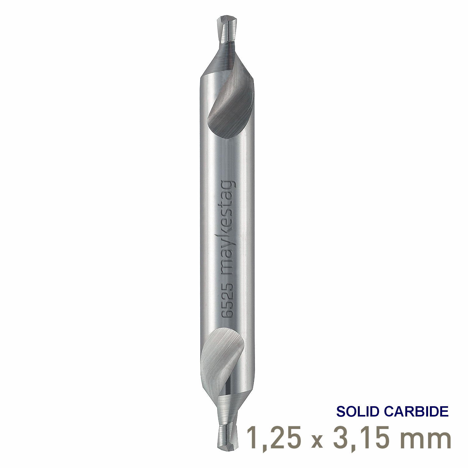 Maykestag VHM Solid Carbide Centre Drill 1.25mm DIN 333 A