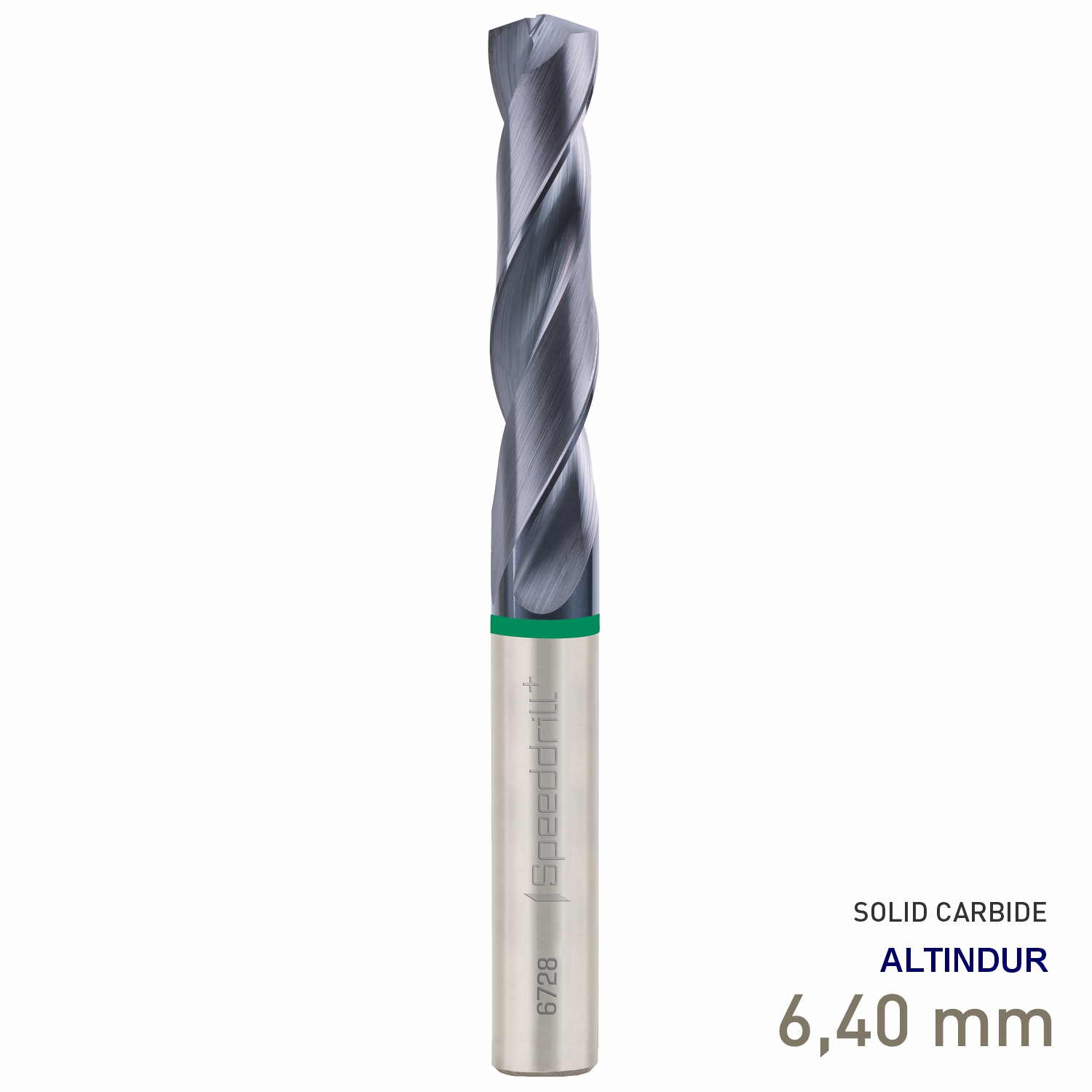 Maykestag Speeddrill+ Universal Solid Carbide Stub Drill ALTINDUR 6.40mm DIN 6537K 3xD