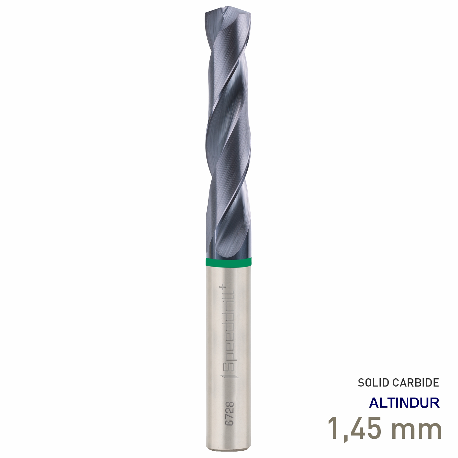 Maykestag Speeddrill+ Universal Solid Carbide Stub Drill ALTINDUR 1.45mm DIN 6537K 3xD