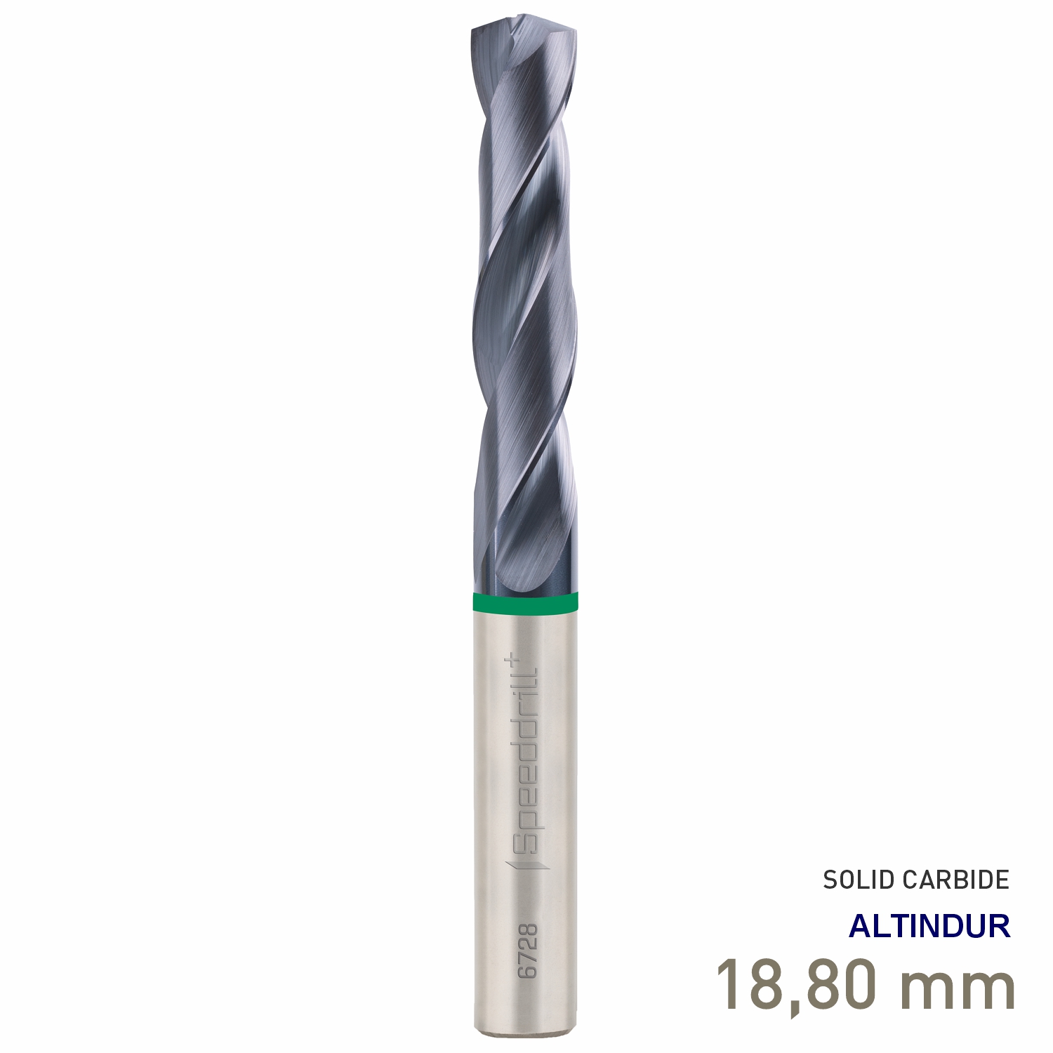 Maykestag Speeddrill+ Universal Solid Carbide Stub Drill ALTINDUR 18.80mm DIN 6537K 3xD