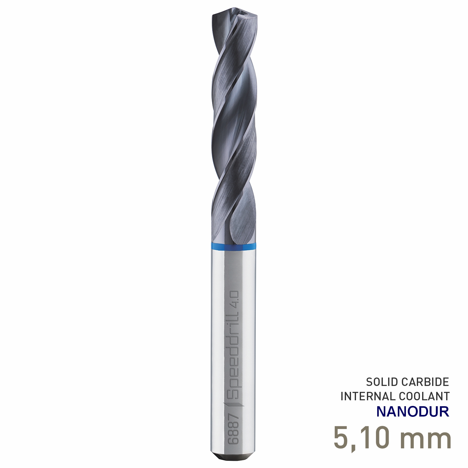 Maykestag Speeddrill 4.0-Inox HPC Solid Carbide Stub Drill 5.1mm 3xD