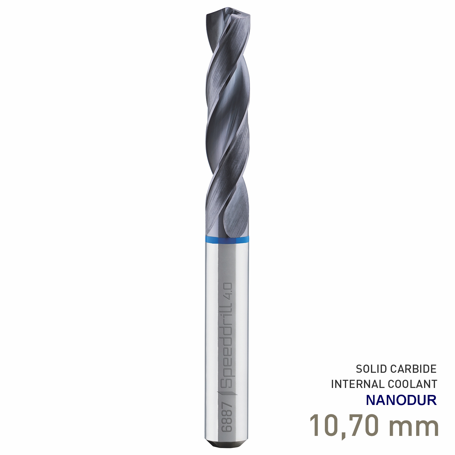 Maykestag Speeddrill 4.0-Inox HPC Solid Carbide Stub Drill 10.7mm 3xD