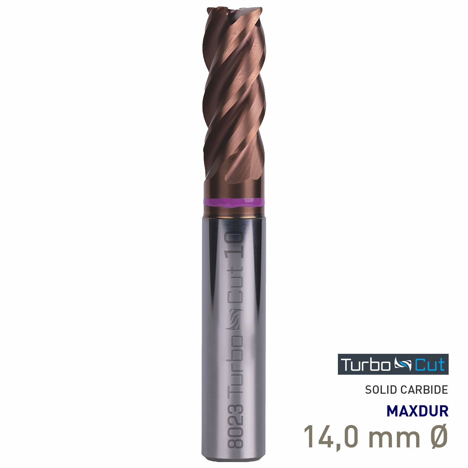 Maykestag Turbo-Cut Allround VHM End Mill 14mm Long 4 Flute MAXDUR