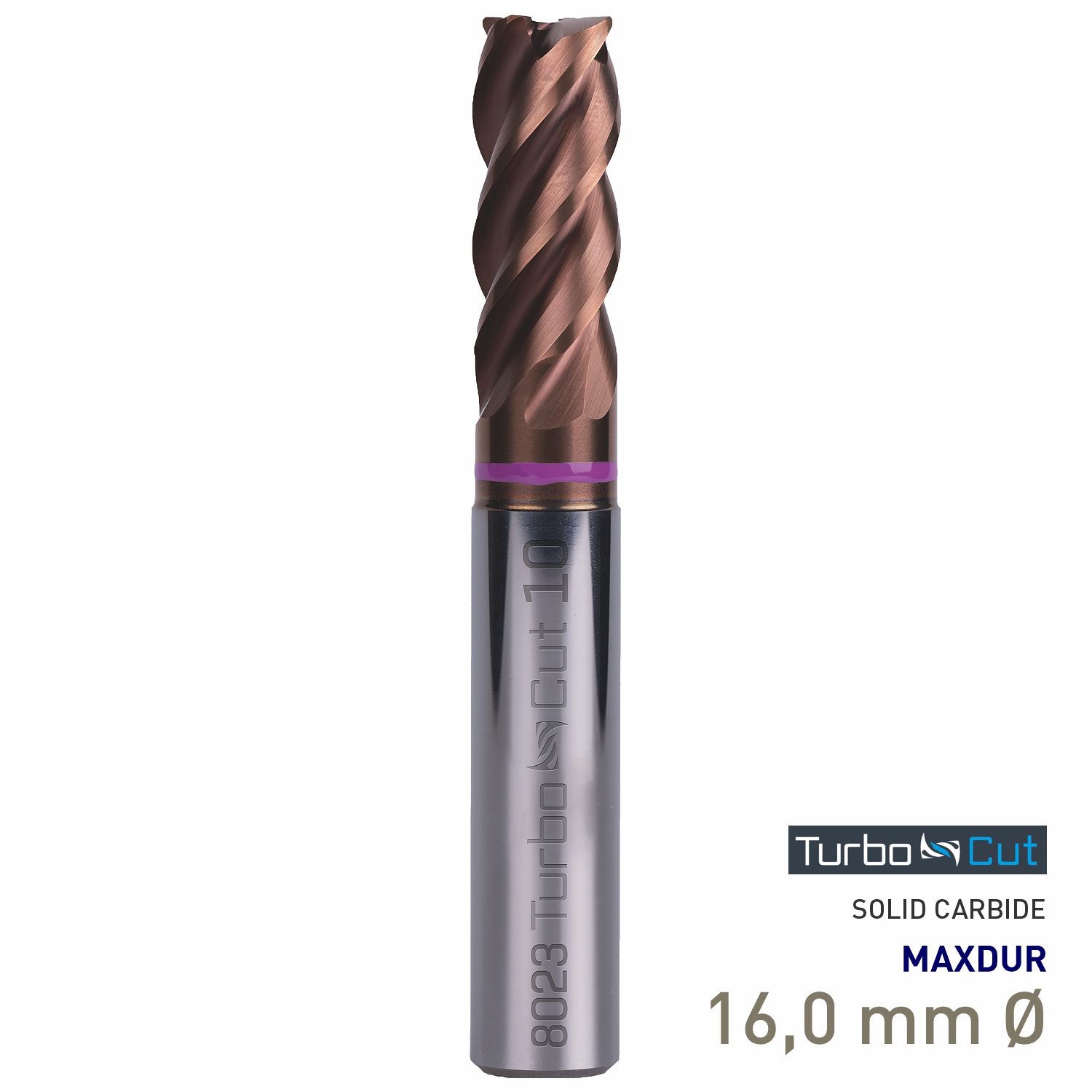 Maykestag Turbo-Cut Allround VHM End Mill 16mm Long 4 Flute MAXDUR