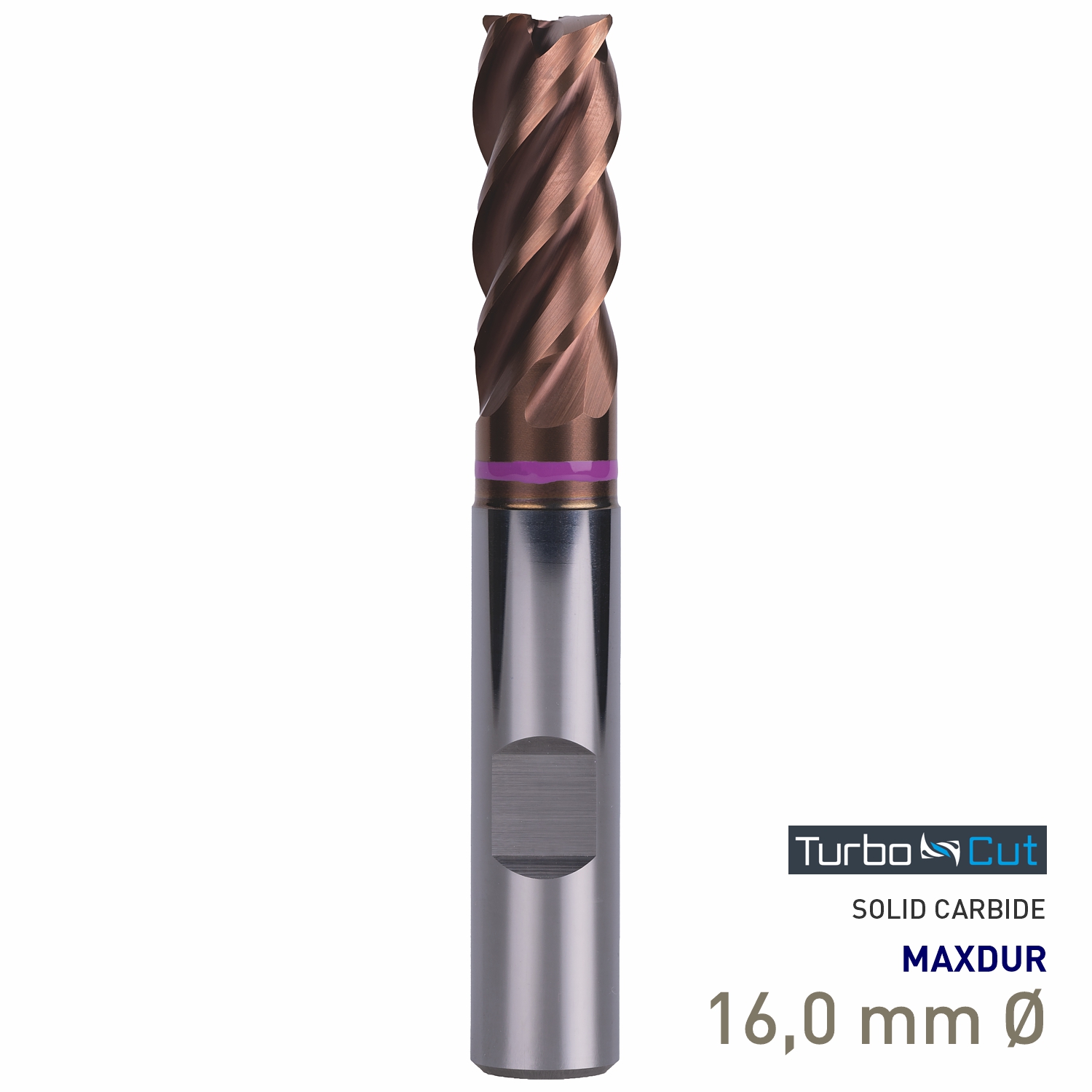 Maykestag Turbo-Cut Allround Solid Carbide End Mill 16mm Long Series 4 Flute