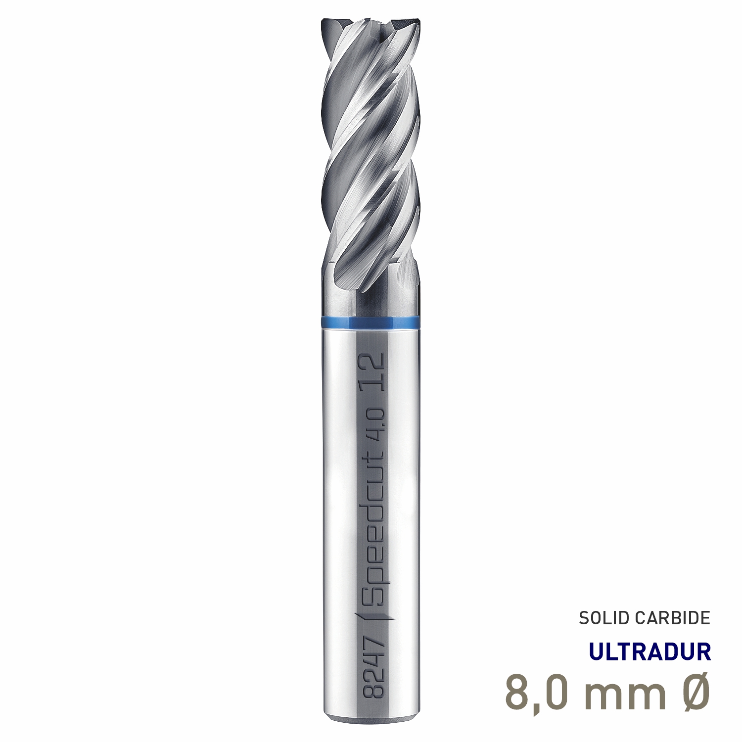 Maykestag Speedcut 4.0-Inox HPC Solid Carbide End Mill 8mm Long Series 4 Flute
