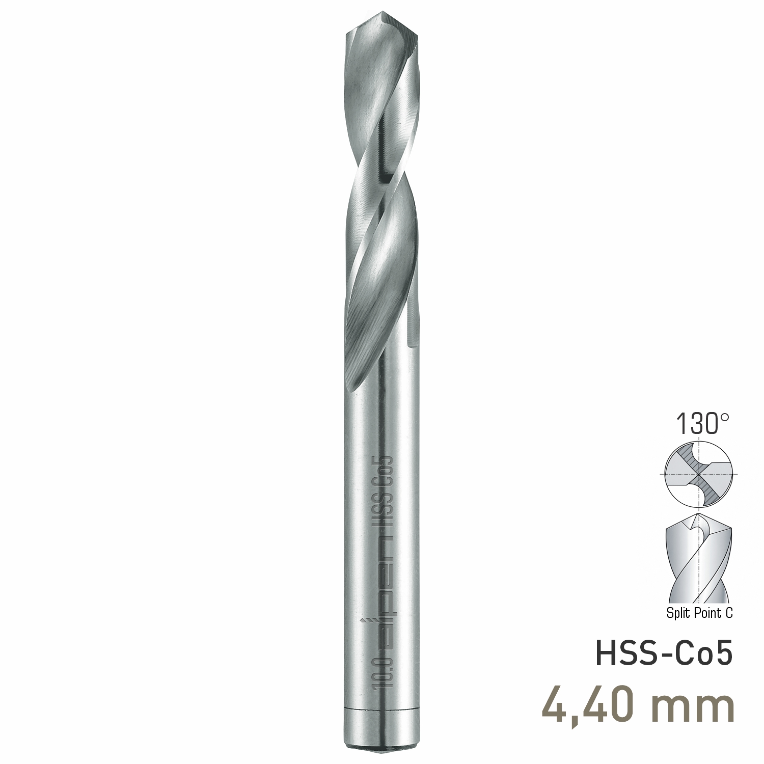 Maykestag HSS-Co5 Stub Drill 4.4mm Extra Short Series DIN 1897 PZ