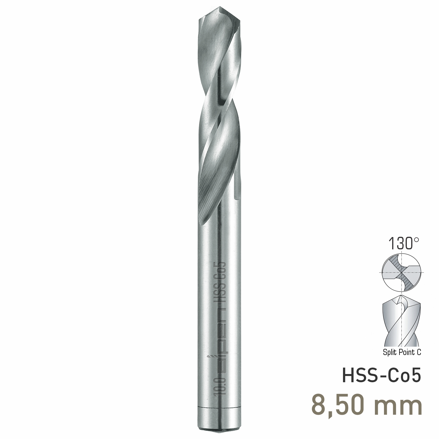 Maykestag HSS-Co5 Stub Drill 8.5mm Extra Short Series DIN 1897 PZ