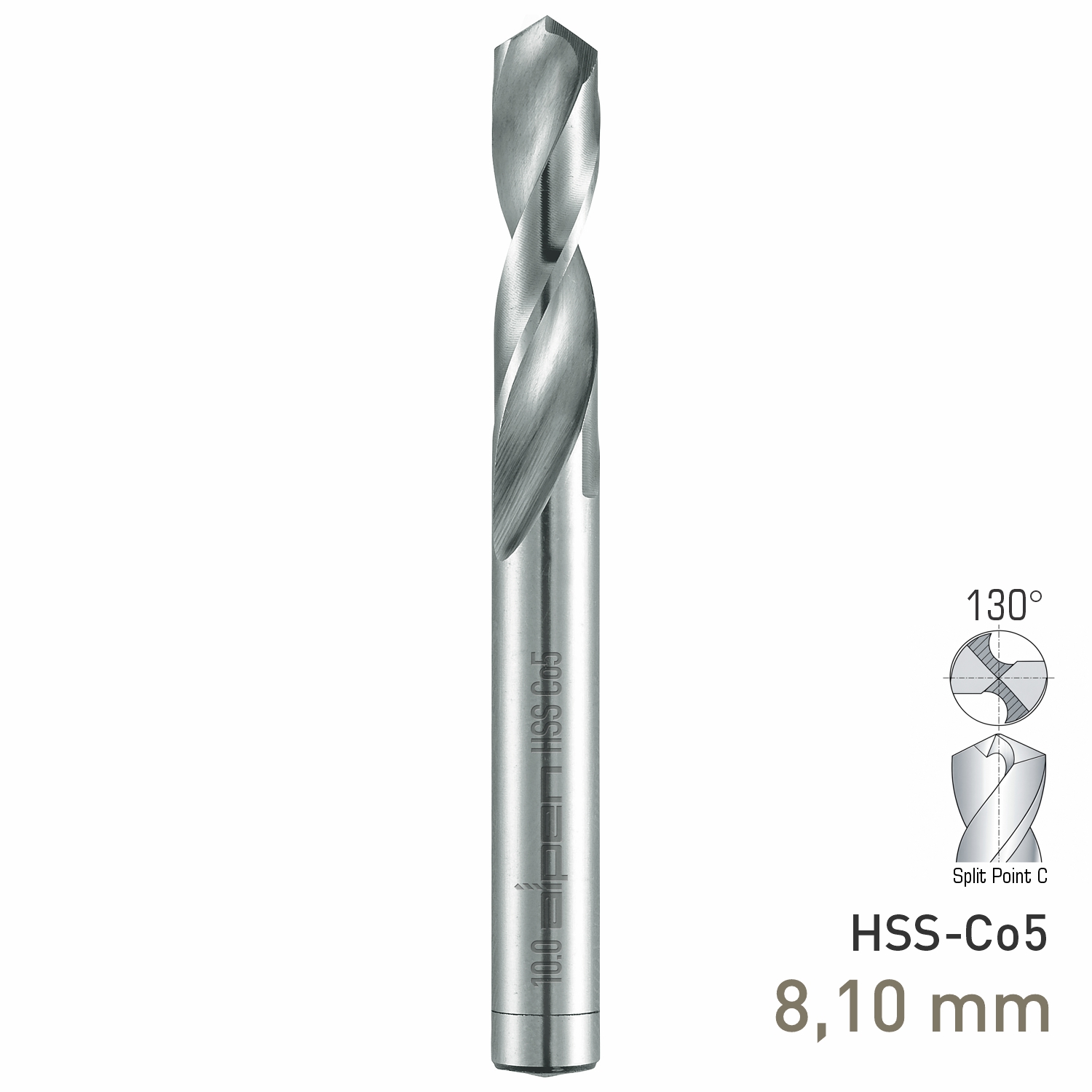 Maykestag HSS-Co5 Stub Drill 8.1mm Extra Short Series DIN 1897 PZ