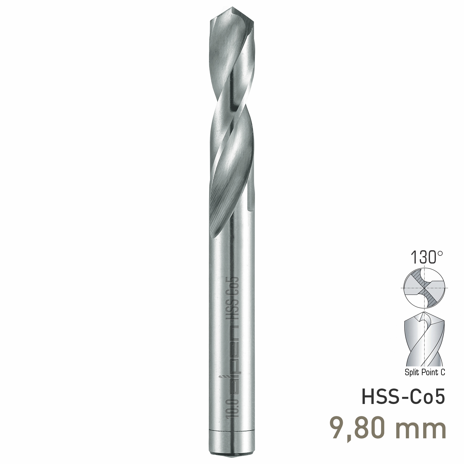 Maykestag HSS-Co5 Stub Drill 9.8mm Extra Short Series DIN 1897 PZ