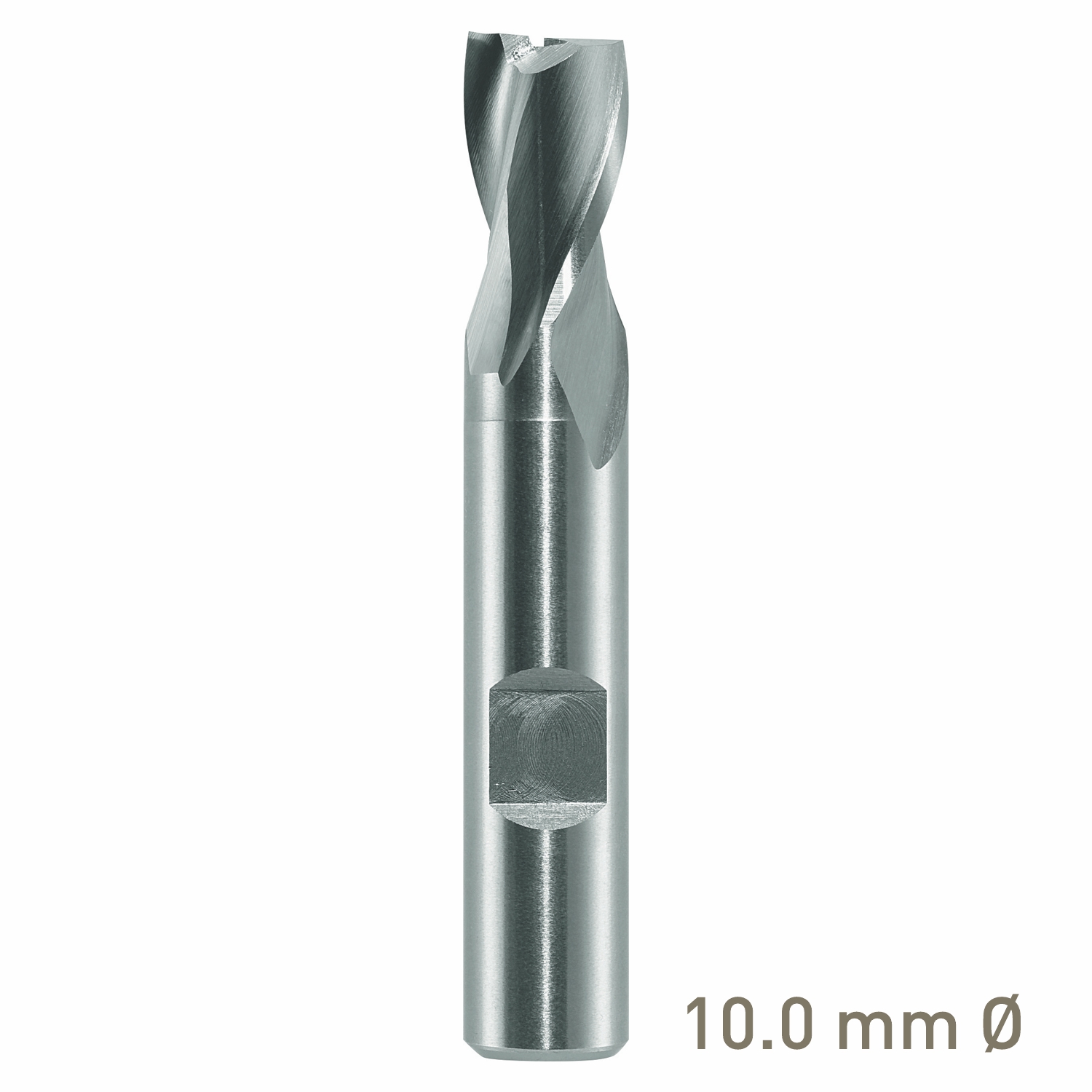 Maykestag HSS-Co8 Slot End Mill 10mm Short Series 2 Flute Centre Cutting DIN 327 D