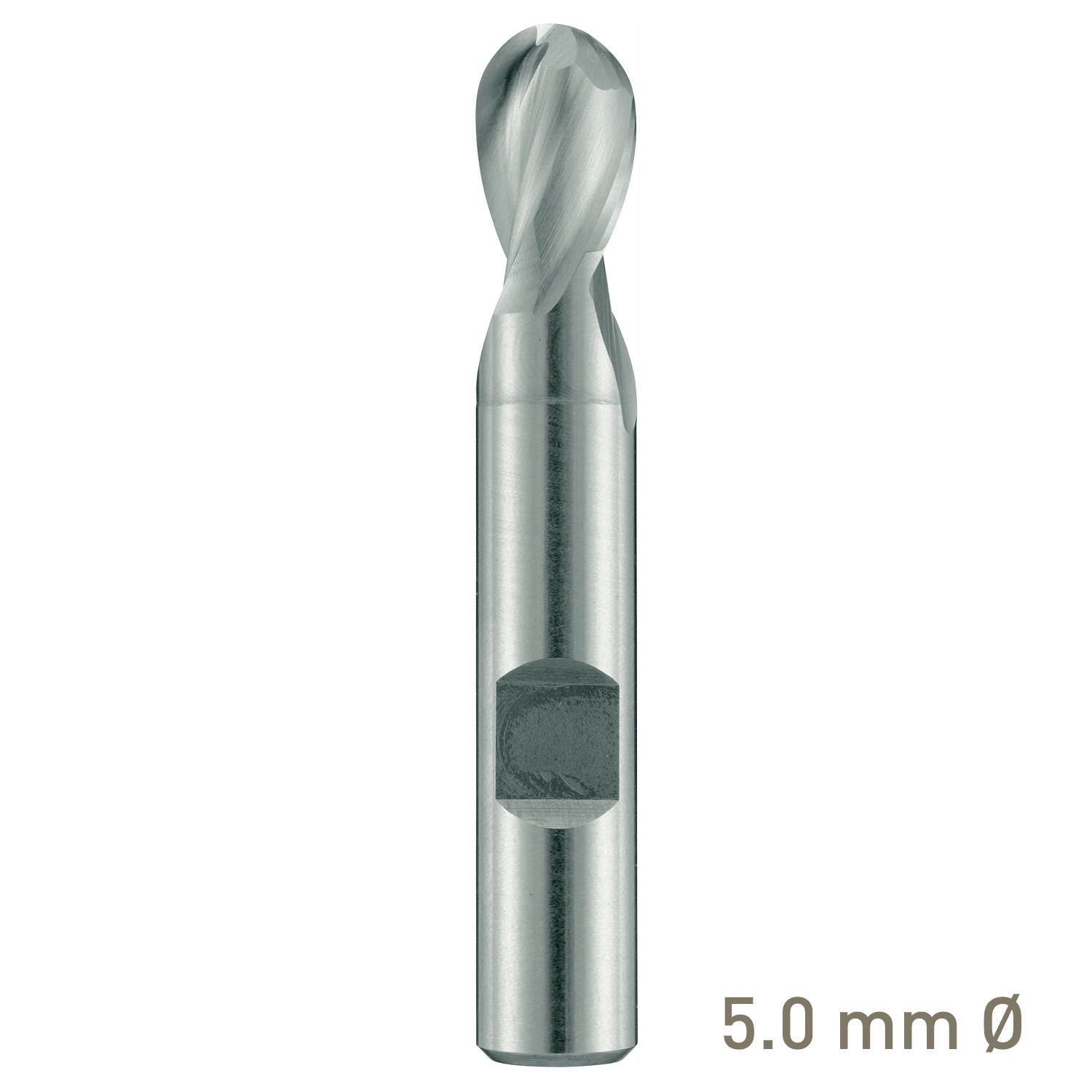 Maykestag HSS-Co8 Slot End Mill With Radius 5mm Short Series 2 Flute Centre Cutting