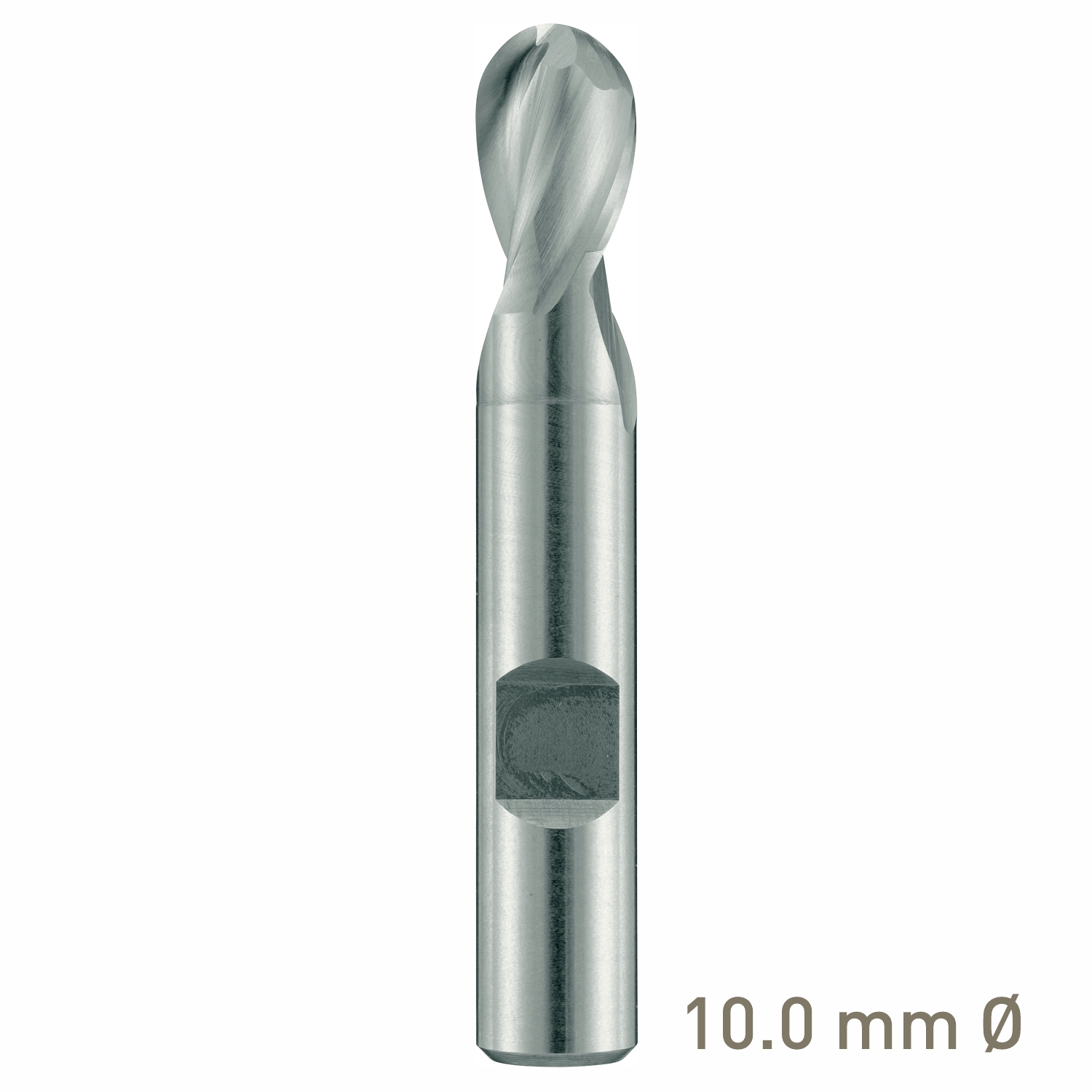 Maykestag HSS-Co8 Slot End Mill With Radius 10mm Short Series 2 Flute Centre Cutting
