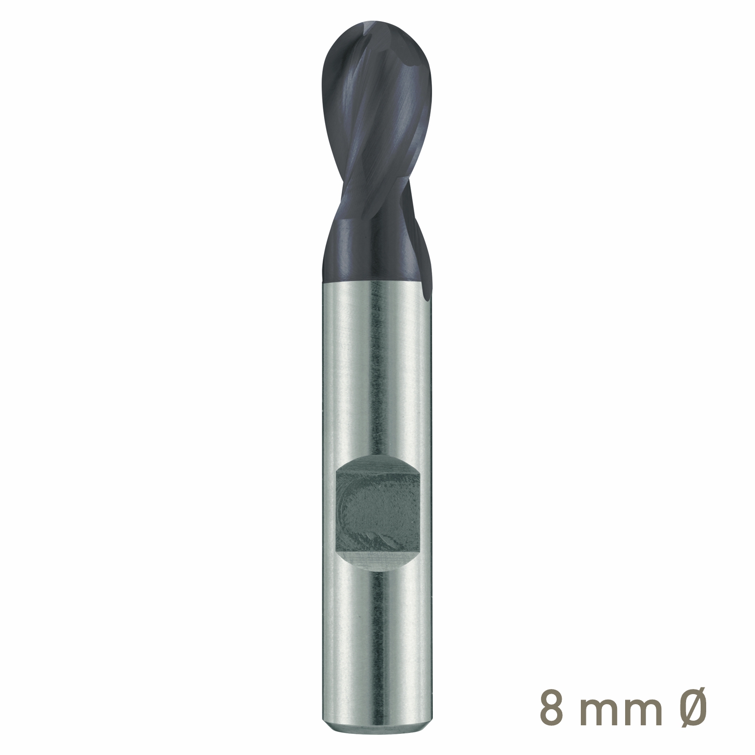 Maykestag ALUNIT HSS-Co8 slot end mill with radius 8mm short series