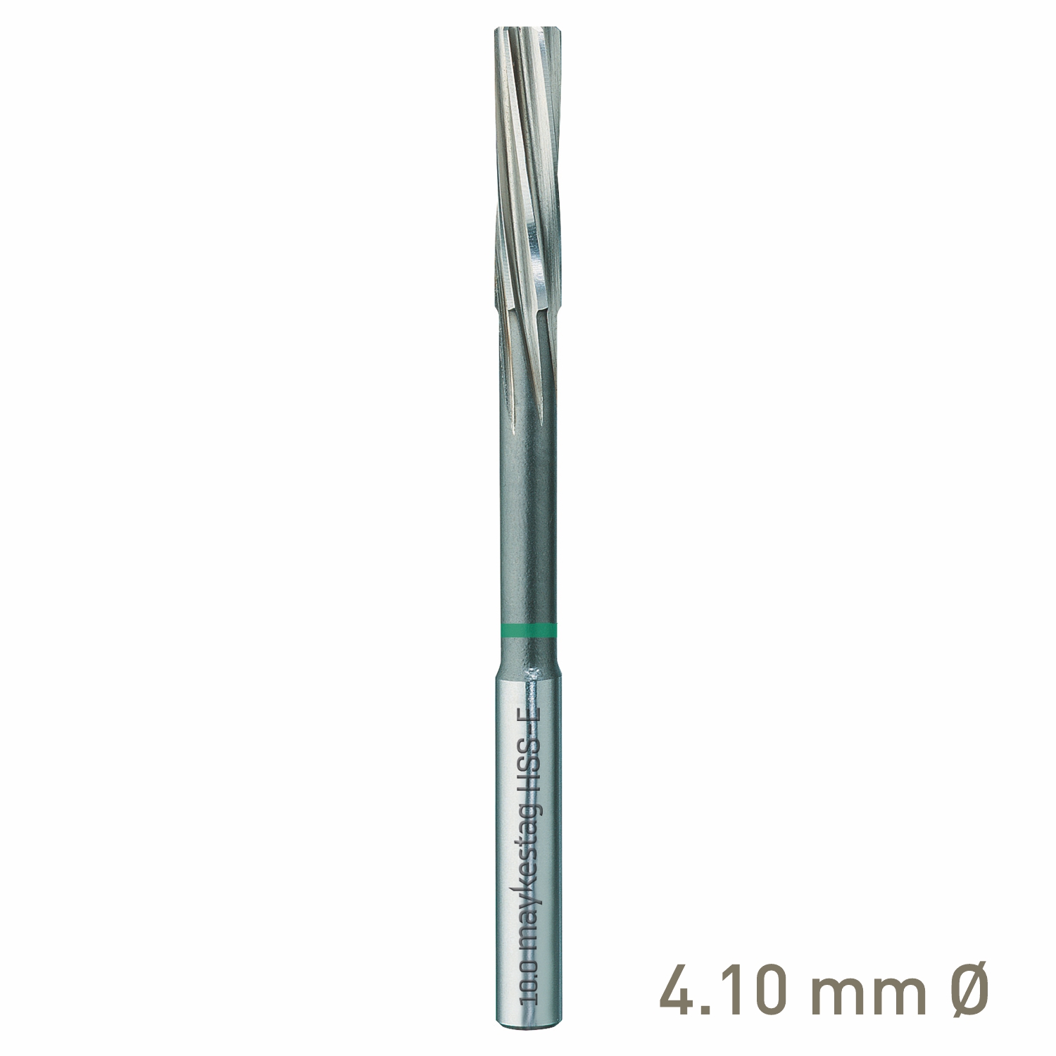 Maykestag HSS-E NC machine reamer 4.10mm H7 left-hand spiral