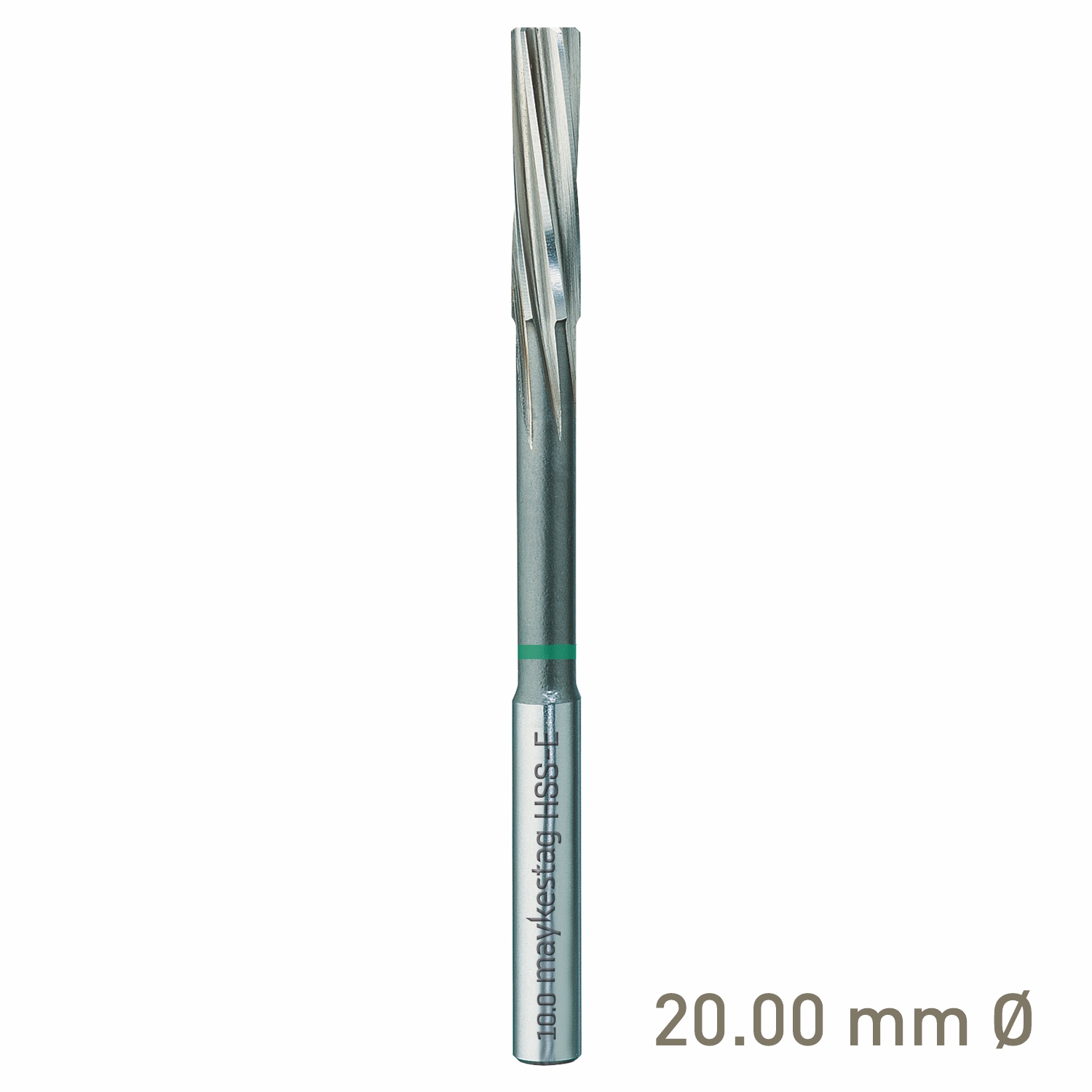 Maykestag HSS-E NC Machine Reamer 20.0mm Left-Hand Spiral Industrial