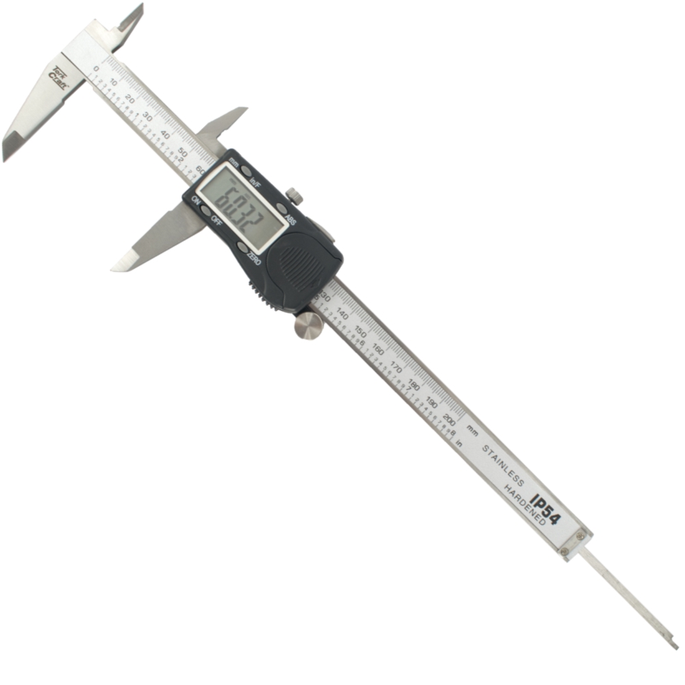 Vernier Digital Frac. 200mm S/steel 0.01mm Acc. Abs Func. Ip54