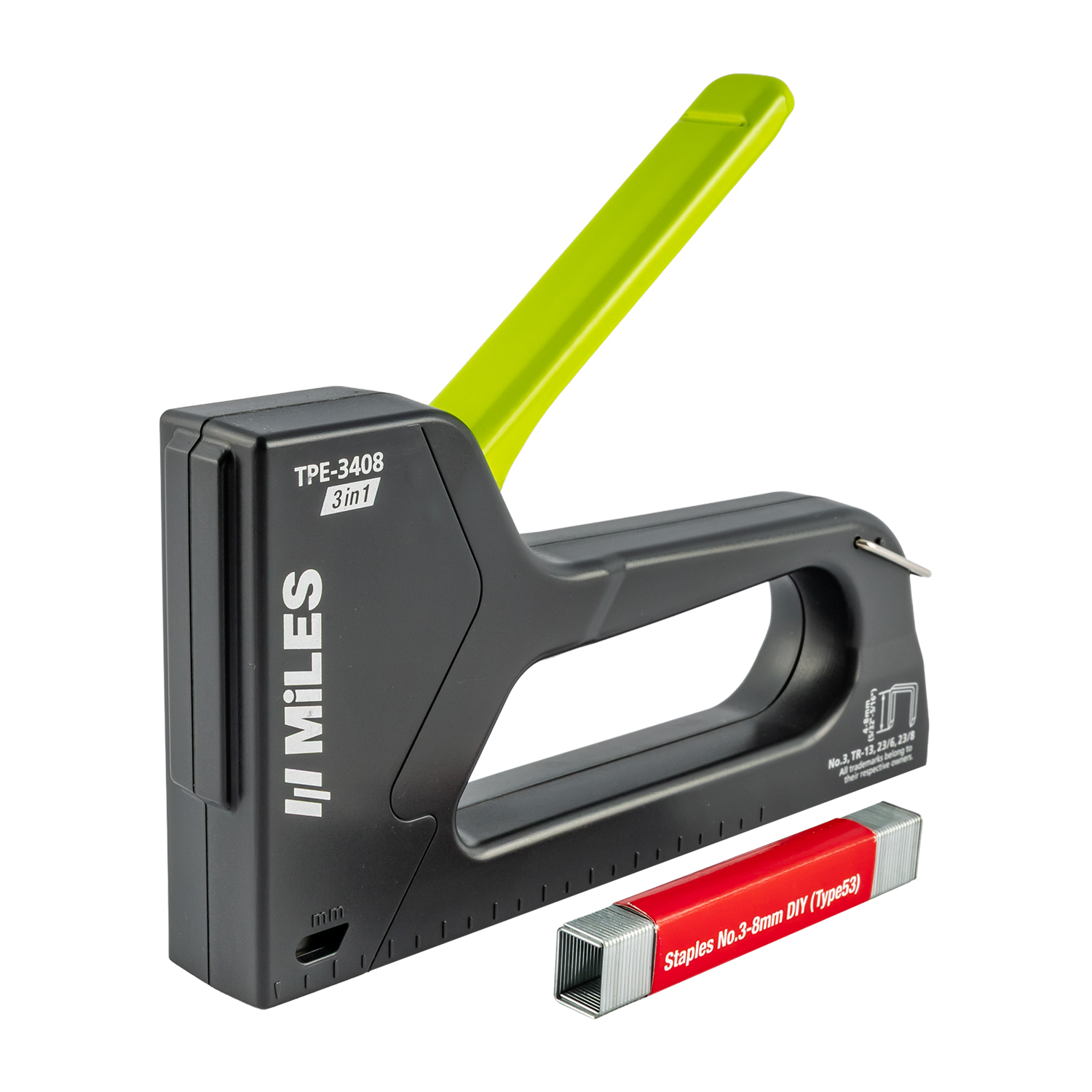 Staple Gun 3 In 1 Kit Abs Body Metal Handle No3 Tr-13, 23 Series