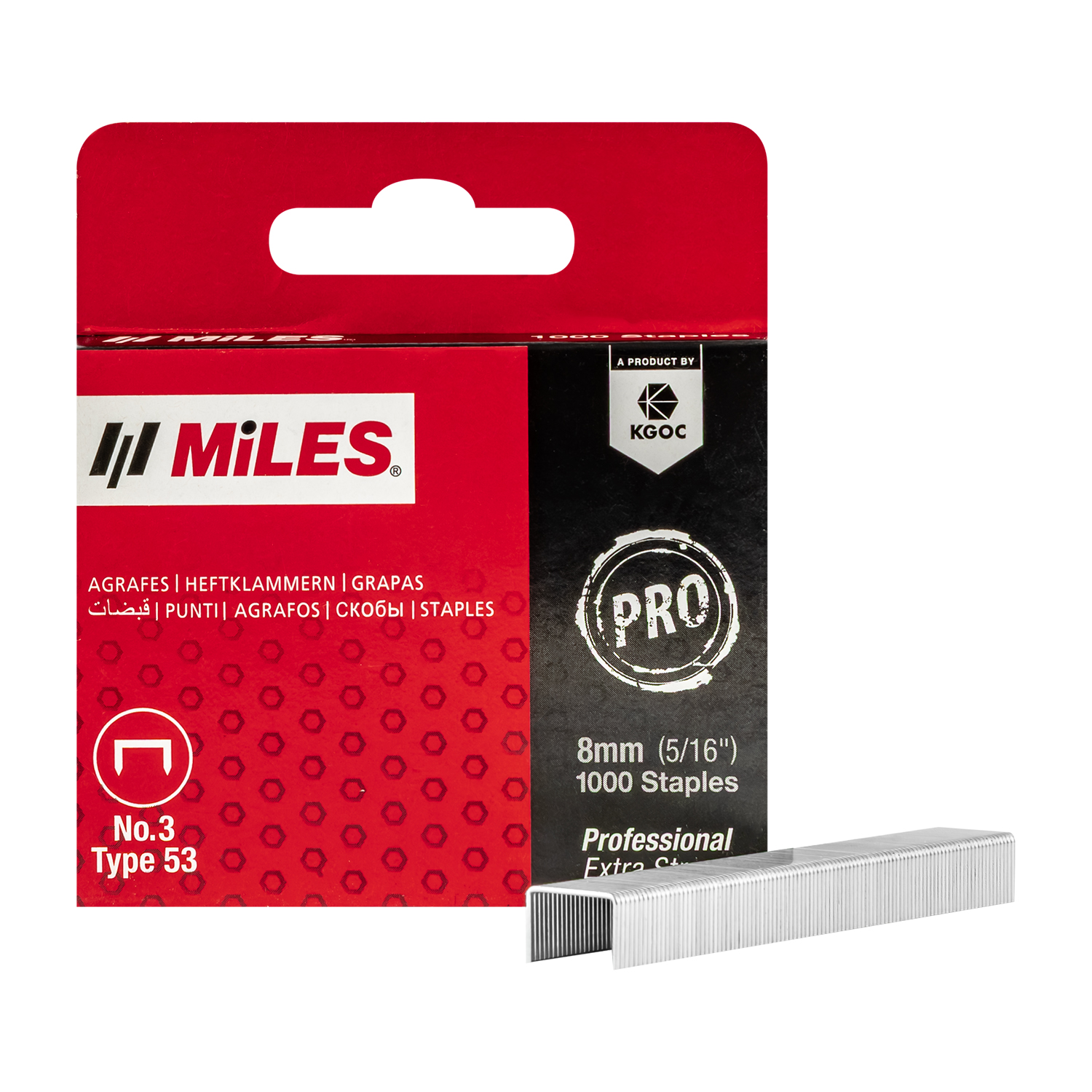 Galv Staples 22g Jt21 8mm X 1000pcs Miles No3
