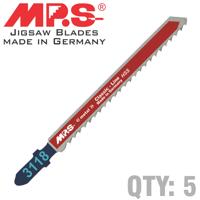Jigsaw Blade Alum./plas. 100mm 8tpi T-sh T127d