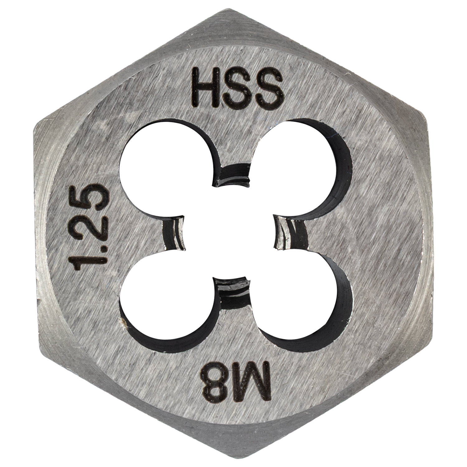 HSS Hex Die M8 x 1.25mm 1 Inch 4 Flute