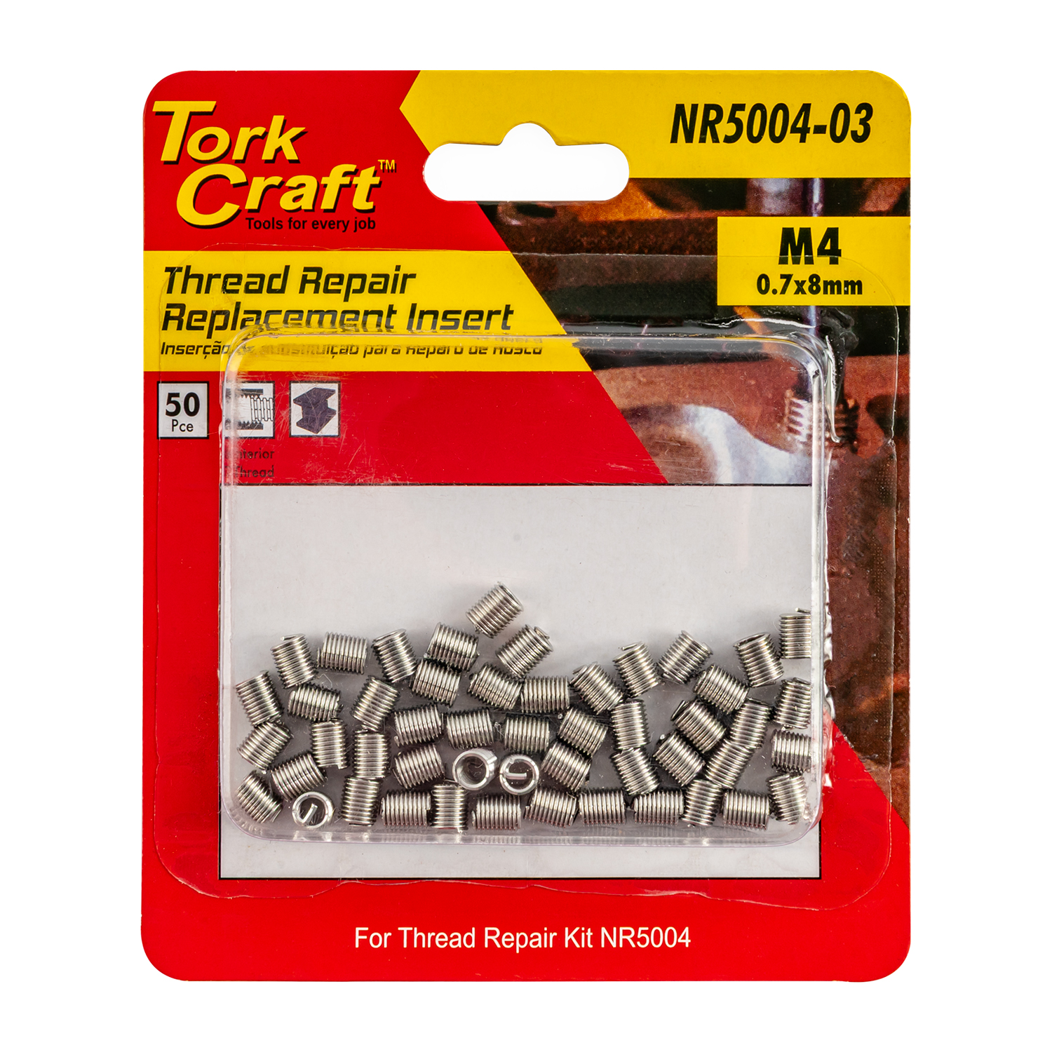 Thread Repair Kit M4 X 0.7 X 2.0d Repl. Inserts For Nr5004