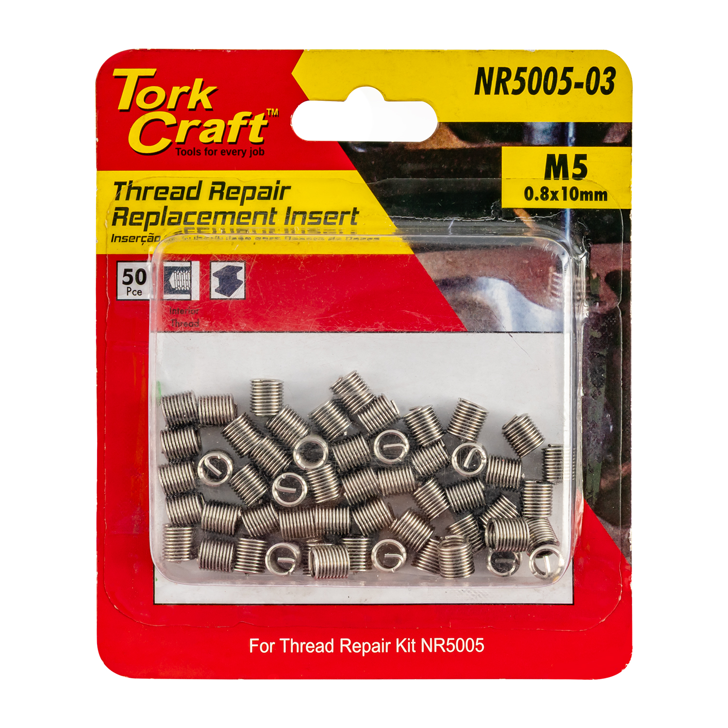 Thread Repair Kit M5 X 0.8 X 2.0d Repl. Inserts For Nr5005