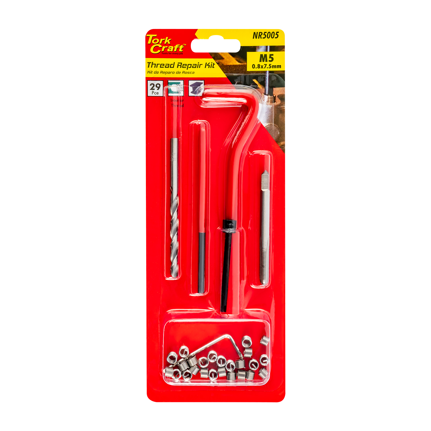Thread Repair Kit 29pc M5 X 0.8 X 1.5d Internal Thread Carded