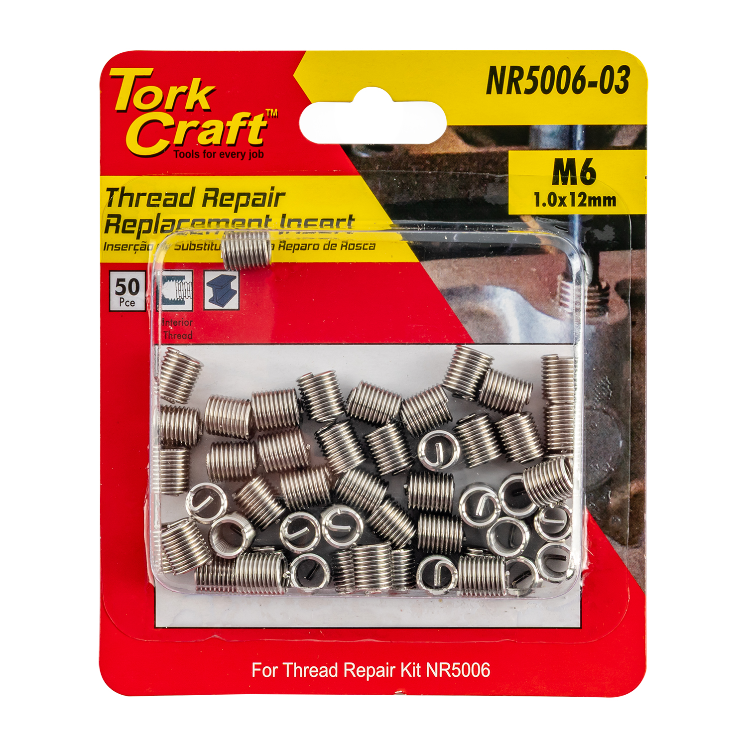 Thread Repair Kit M6 X 1.0 X 2.0d Repl. X50 Inserts For Nr5006