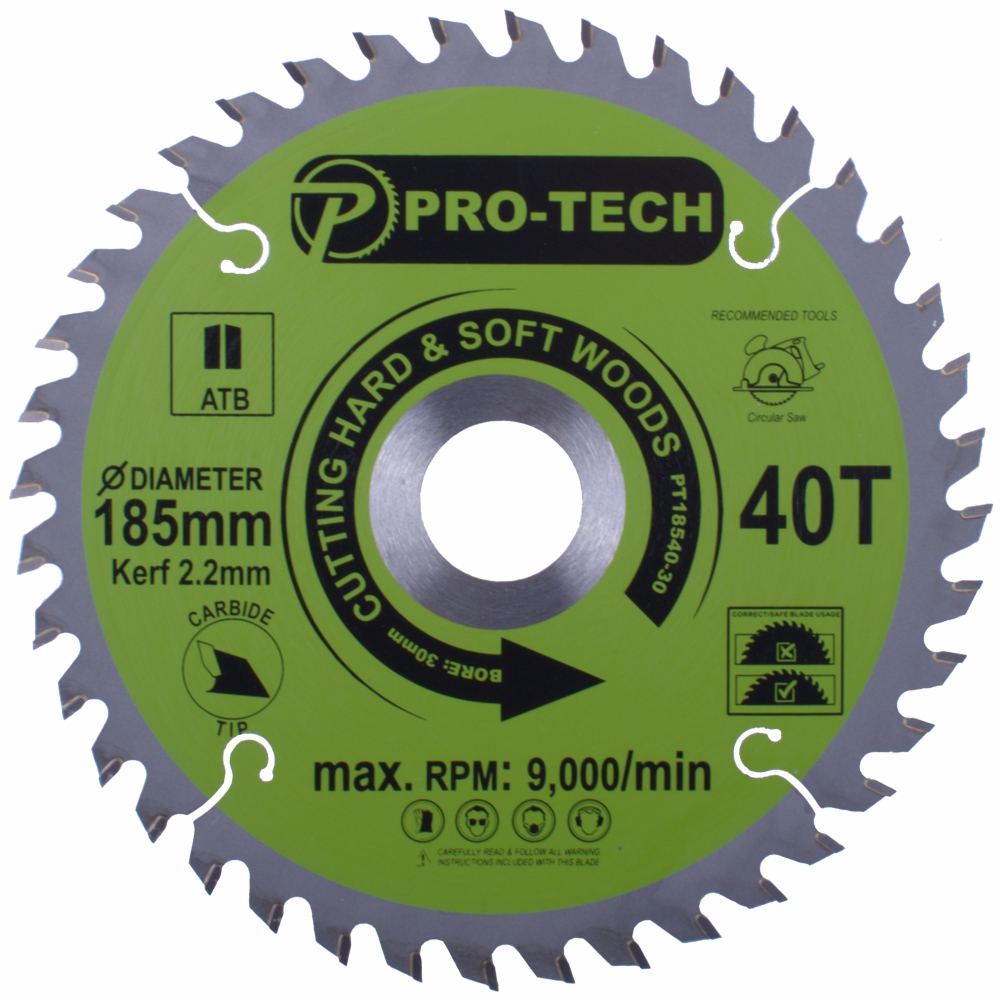 Saw Blade Tct 185 X 2.2 X 30 X 40t Wood Prof.